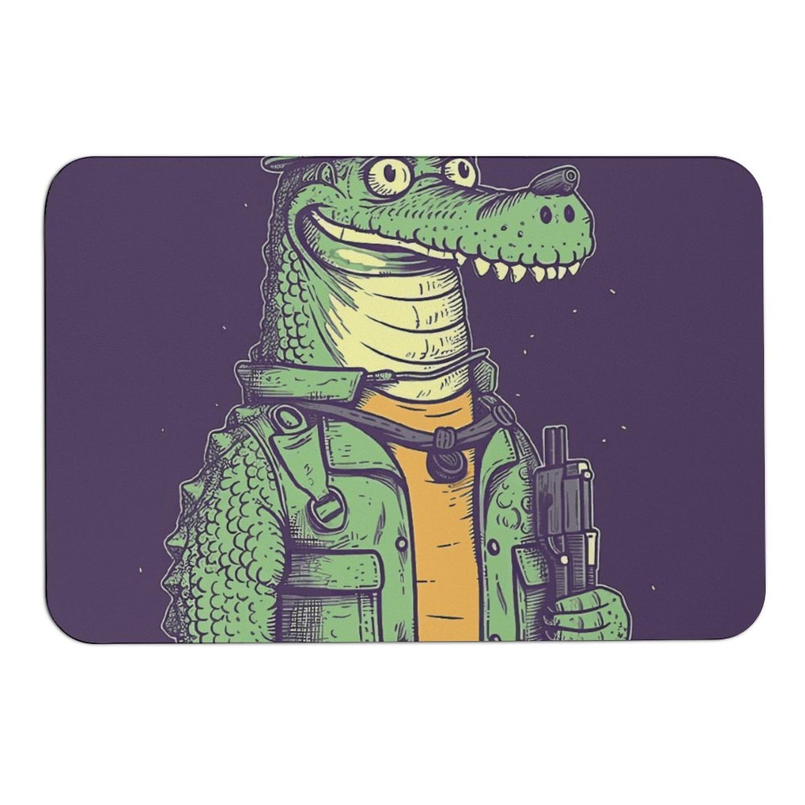 Tapis absorbant crocodile 60x40 cm antidérapant pour entrée extérieure et intérieure