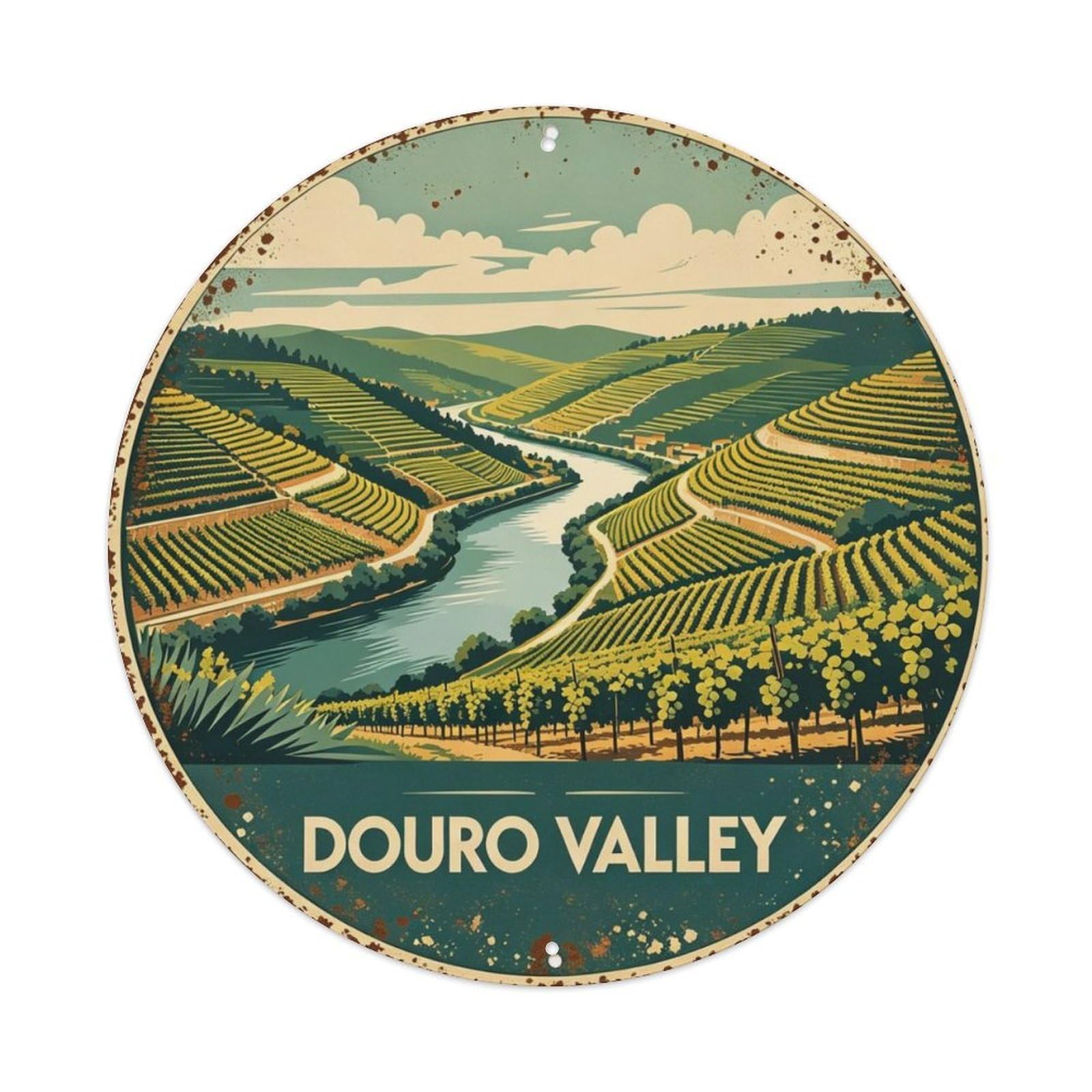 Douro Valley Metal Tin Sign Plaque