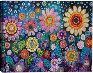 HomeGiftCentral Australian Aboriginal Dreamtime Folk Art 4 Canvas Wall Art Picture Prints Artwork Framed For Living Room Wall Home Decor Gifts For Family Art Easy Hanging