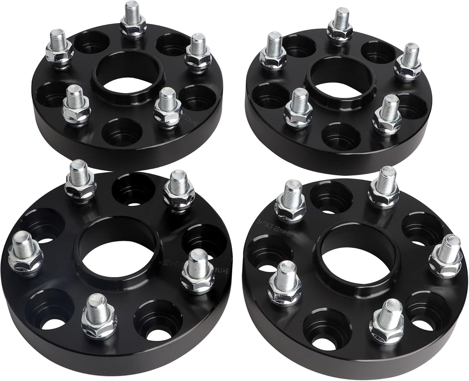 5x114.3 Wheel Spacers 5x4.5 1" Compatible for Subaru WRX STI 2015-2023, Outback Legacy 2015-2025, WRX 2015-2025, Forester 2018-2025, Ascent 2019-2025, Tribeca 56.1 M12X1.25 Studs 5 Lug 4PCS