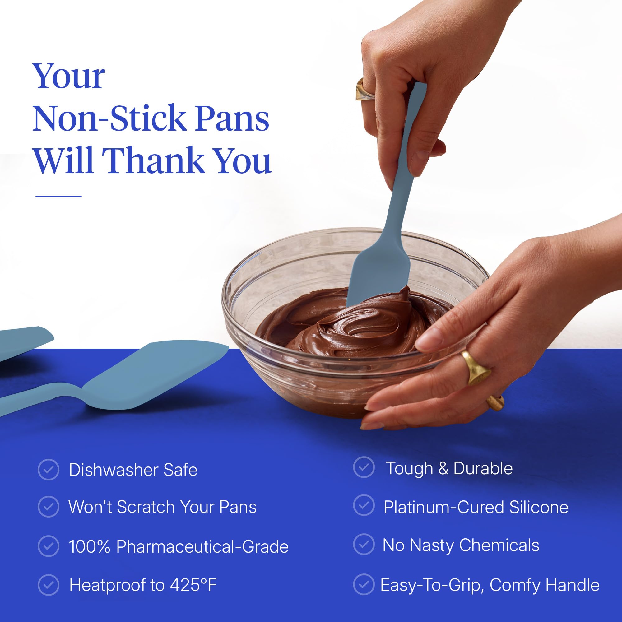 GIR: Get It Right - Set di 5 utensili da cucina in silicone – mestolo, spatola, capovolgimento, cucchiaio e cucchiaio, antiaderente, resistente al calore e lavabile in lavastoviglie, utensili da