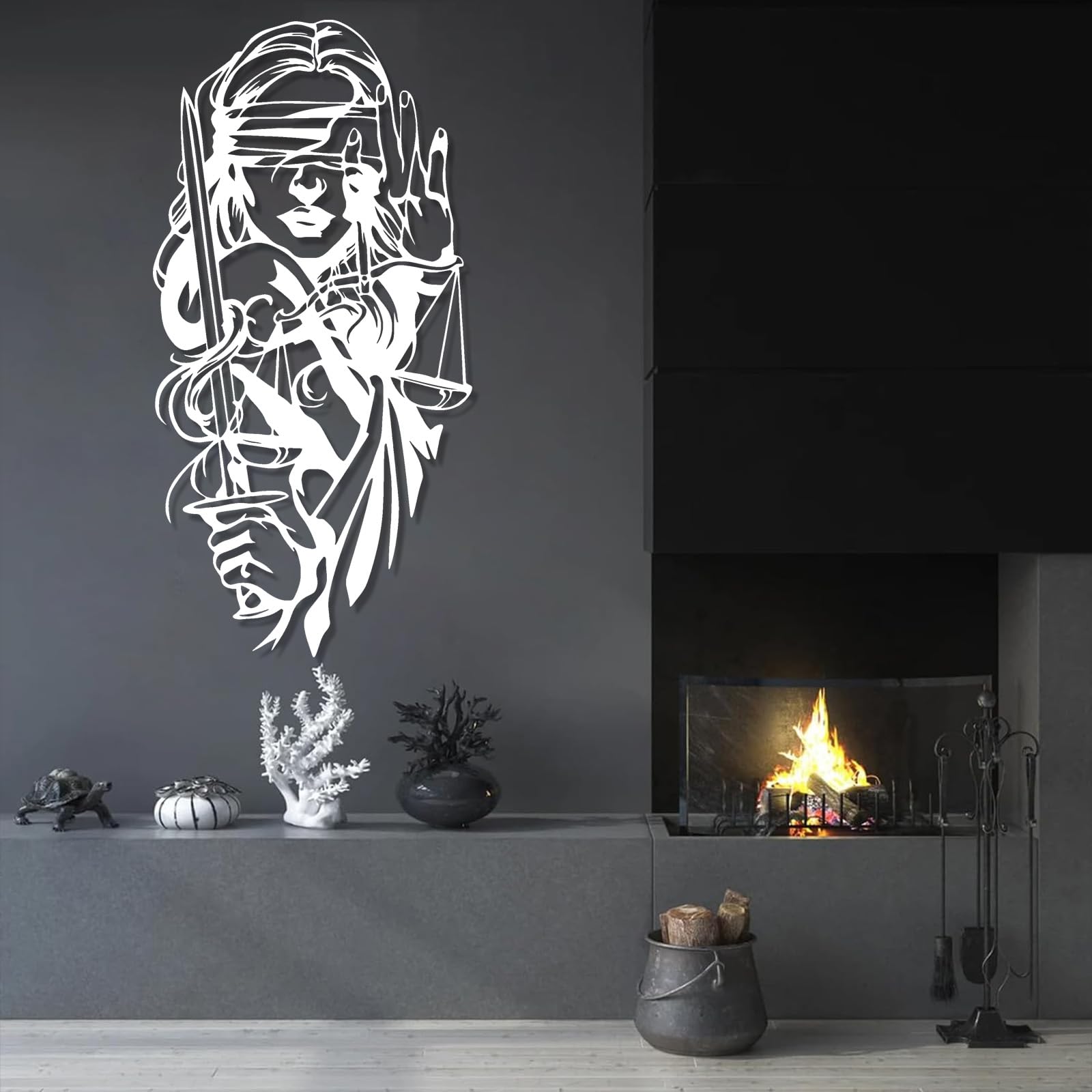 Decoración de pared abstracta contemporánea de metal, Arte de la Dama de la Justicia, Decoración, Adornos para bufetes de abogados Themis Justitia, Balanza de la Justicia, Regalo para despacho de