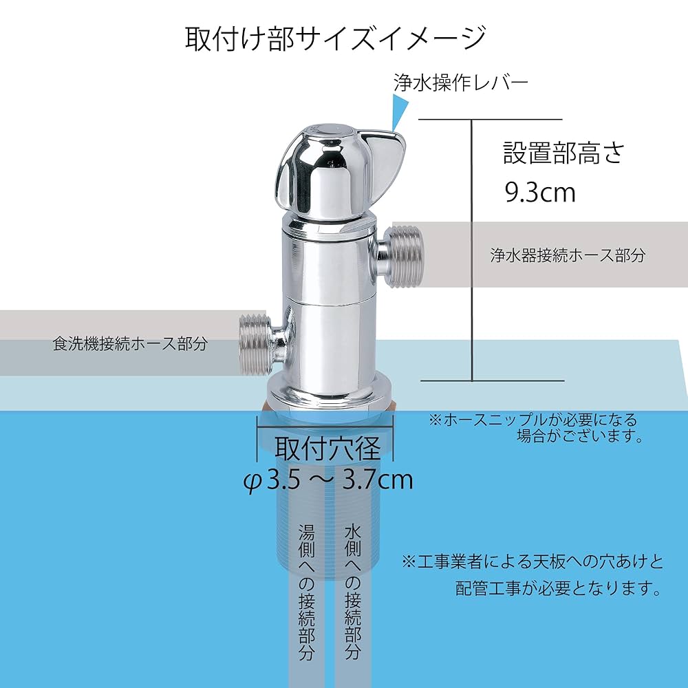 食洗機、浄水器用　水栓　美品 楽天市場】分岐水栓 浄水器 食洗機の通販