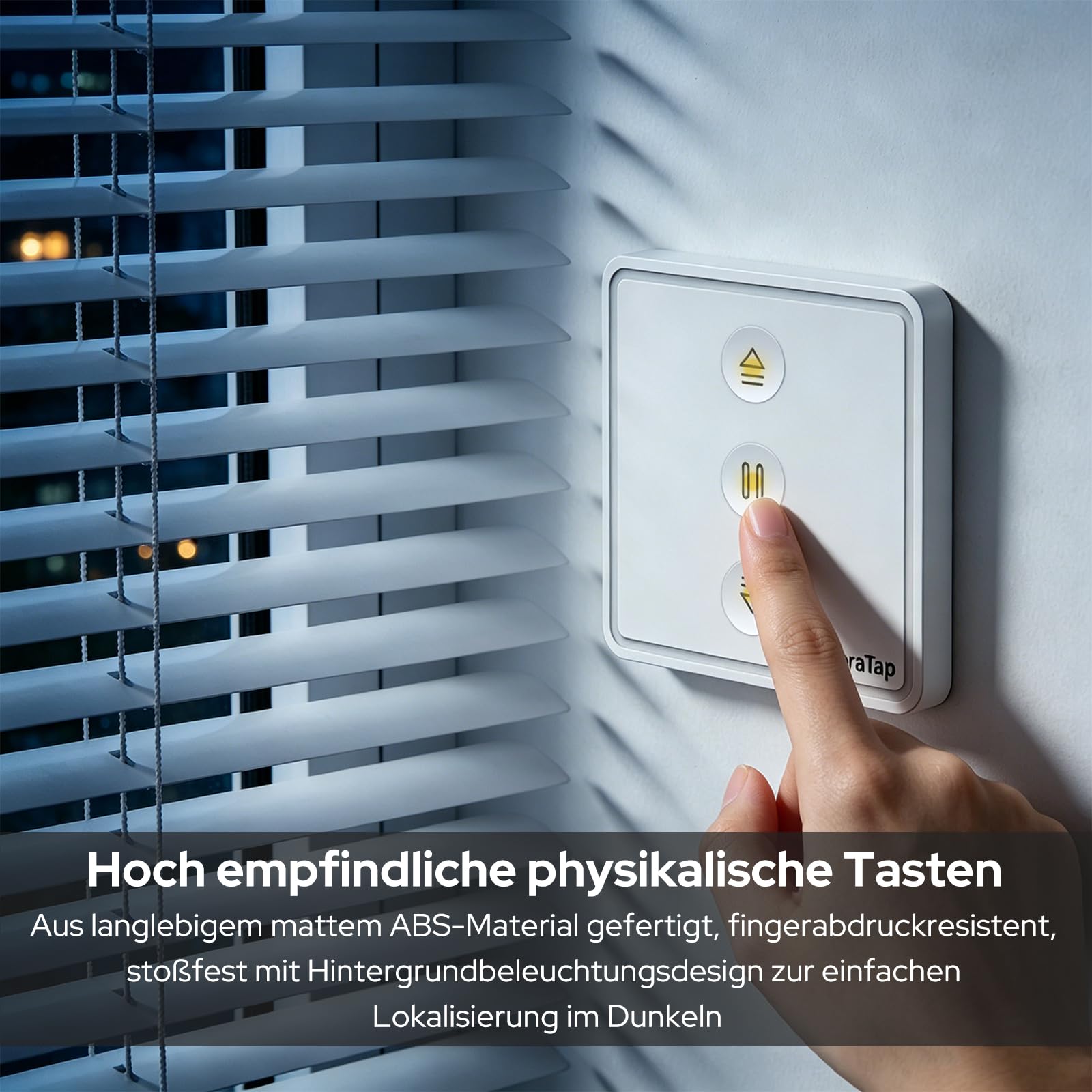 LoraTap 【5. Gen】4 Stück Rollladenschalter, Smart Schalter Jalousien, WiFi, kompatibel mit Alexa Google Home, intelligenter Timer, Wandmotor