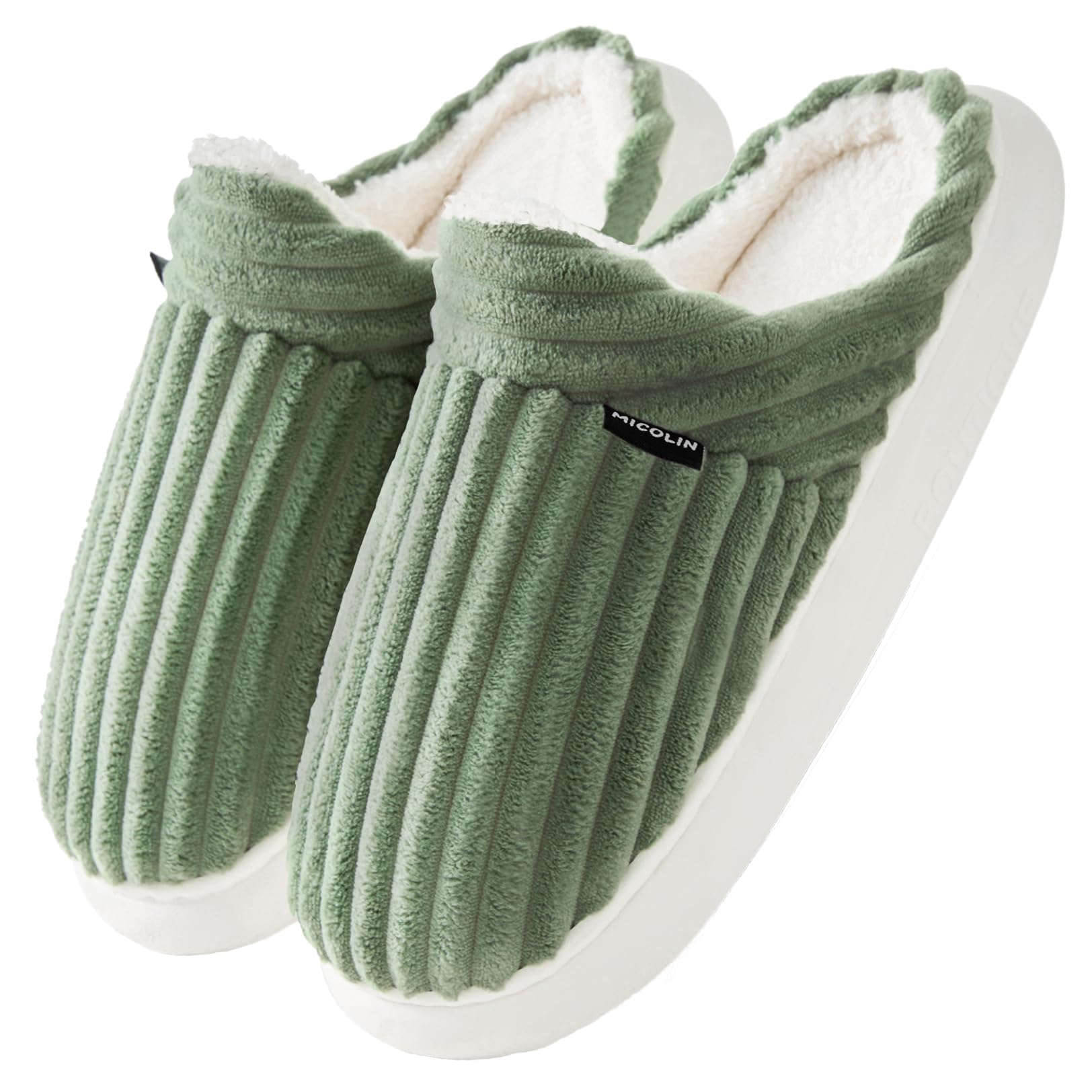Misolin Hausschuhe Damen Herren Winter Wärme With Memory Foam Kordsamt Plüsch Weiche Slippers Rutschfeste Bequem Pantoffeln Indoor Outdoor