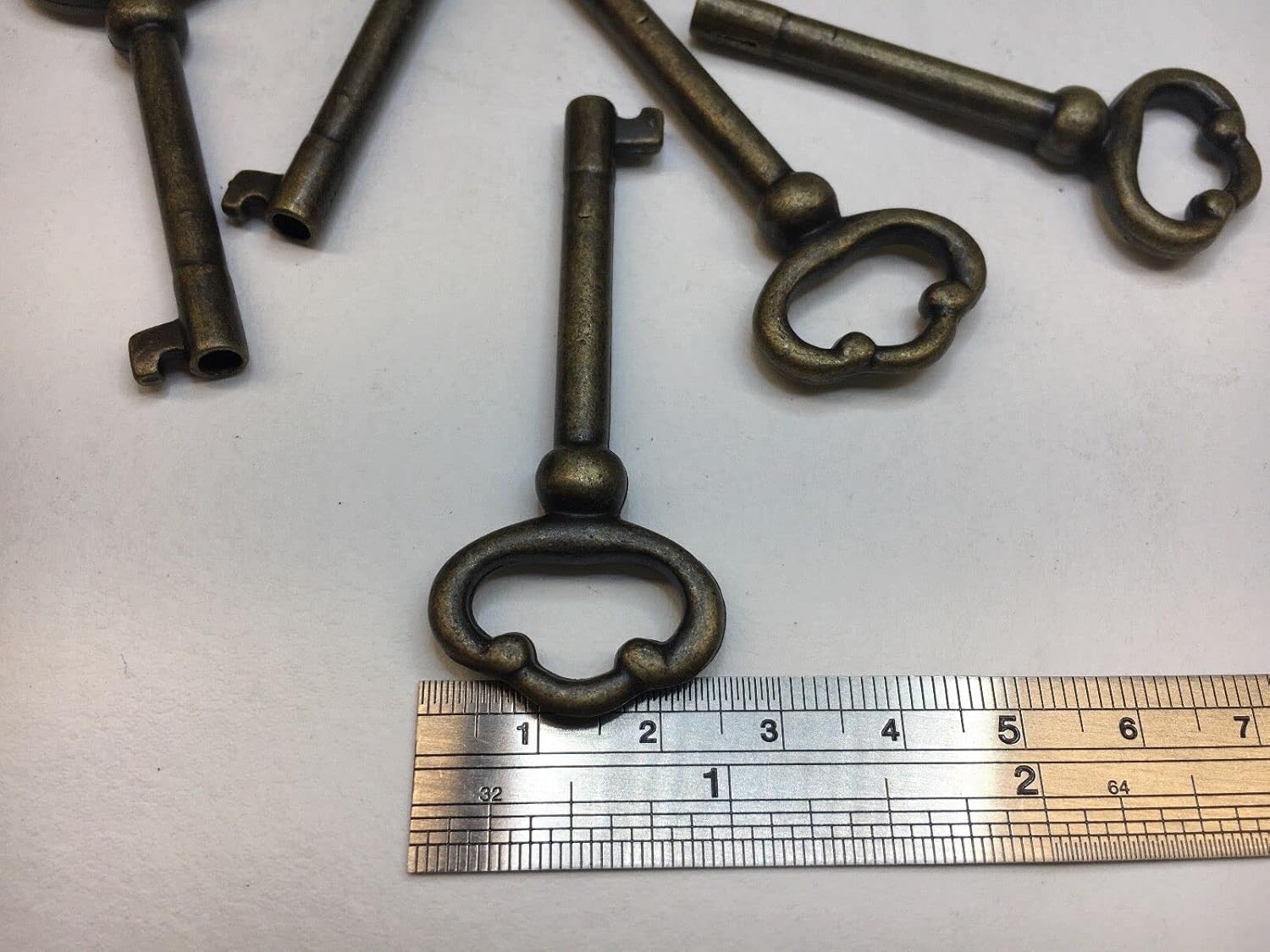Generic Tools and Replacement for Clock. Grandfather Clock or Curio Cabinet Key Set of 5 Antique Finish