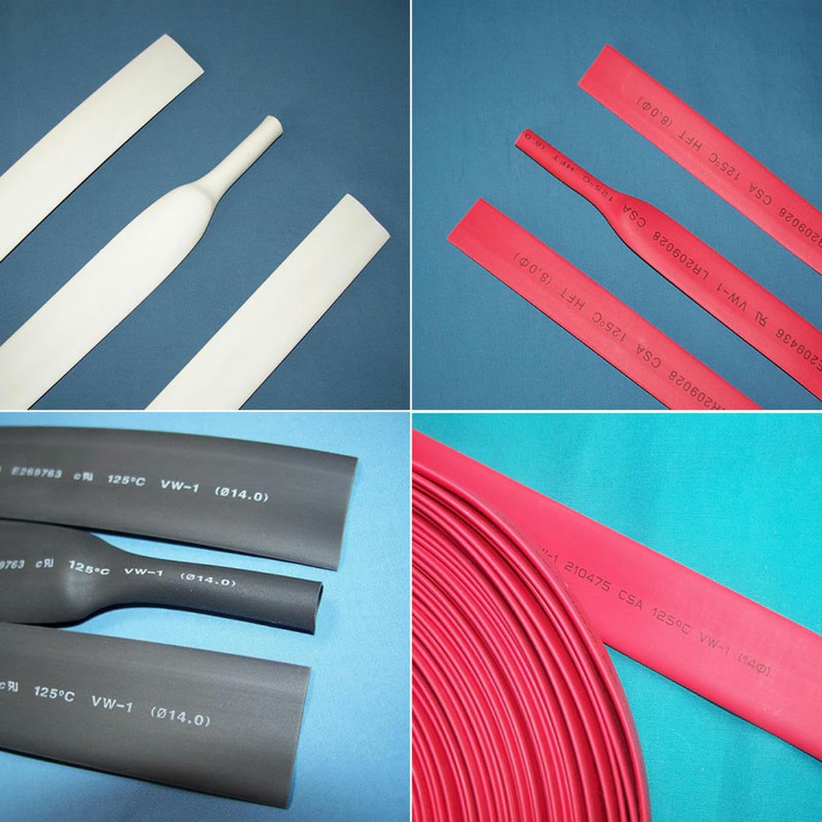 Tubo Termoretraibile Blu 19 Mm X 7,6 M – Poliolefina 2:1, UL E RoHS