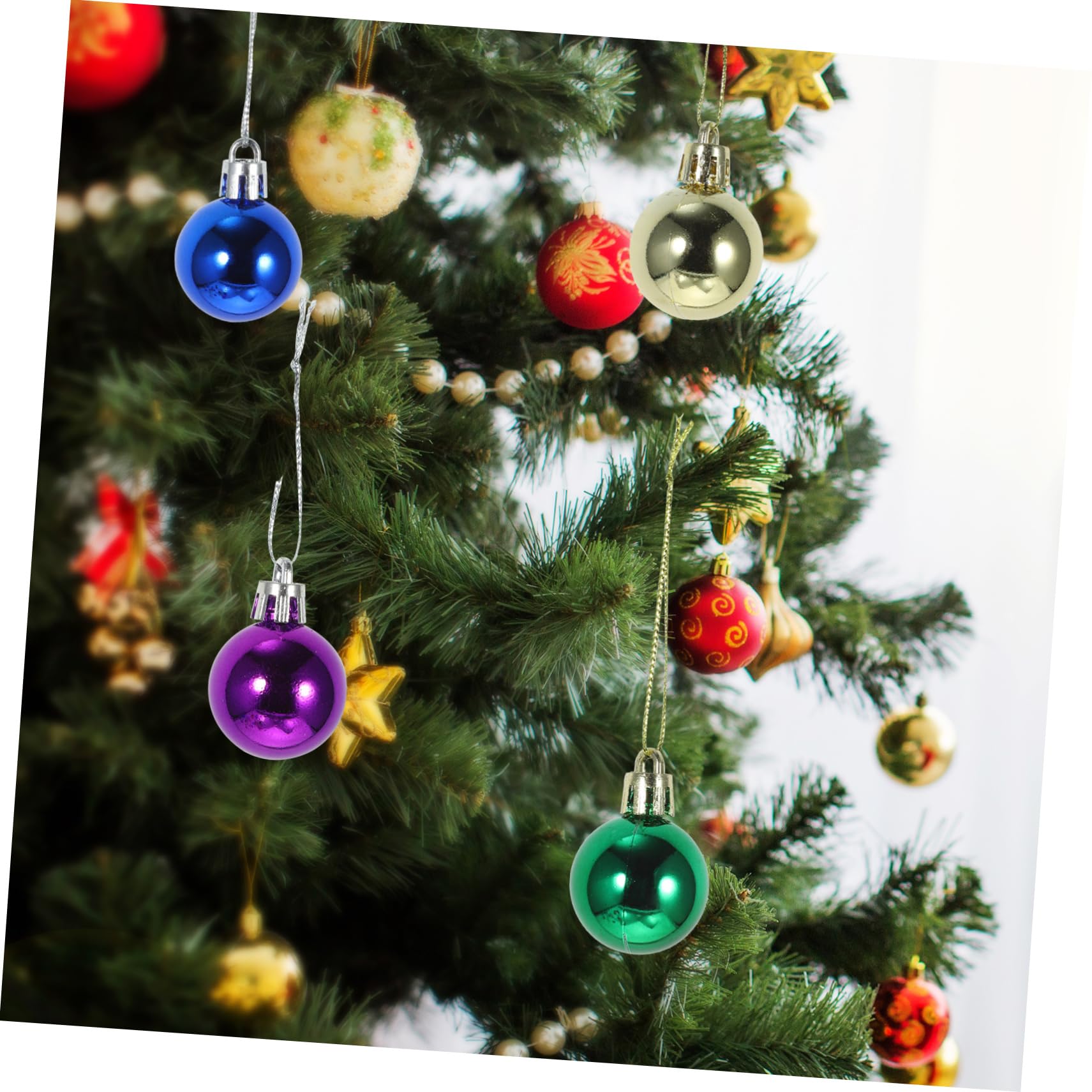 Abaodam 6pezzi Palline di Natale Trasparenti Riempibili in