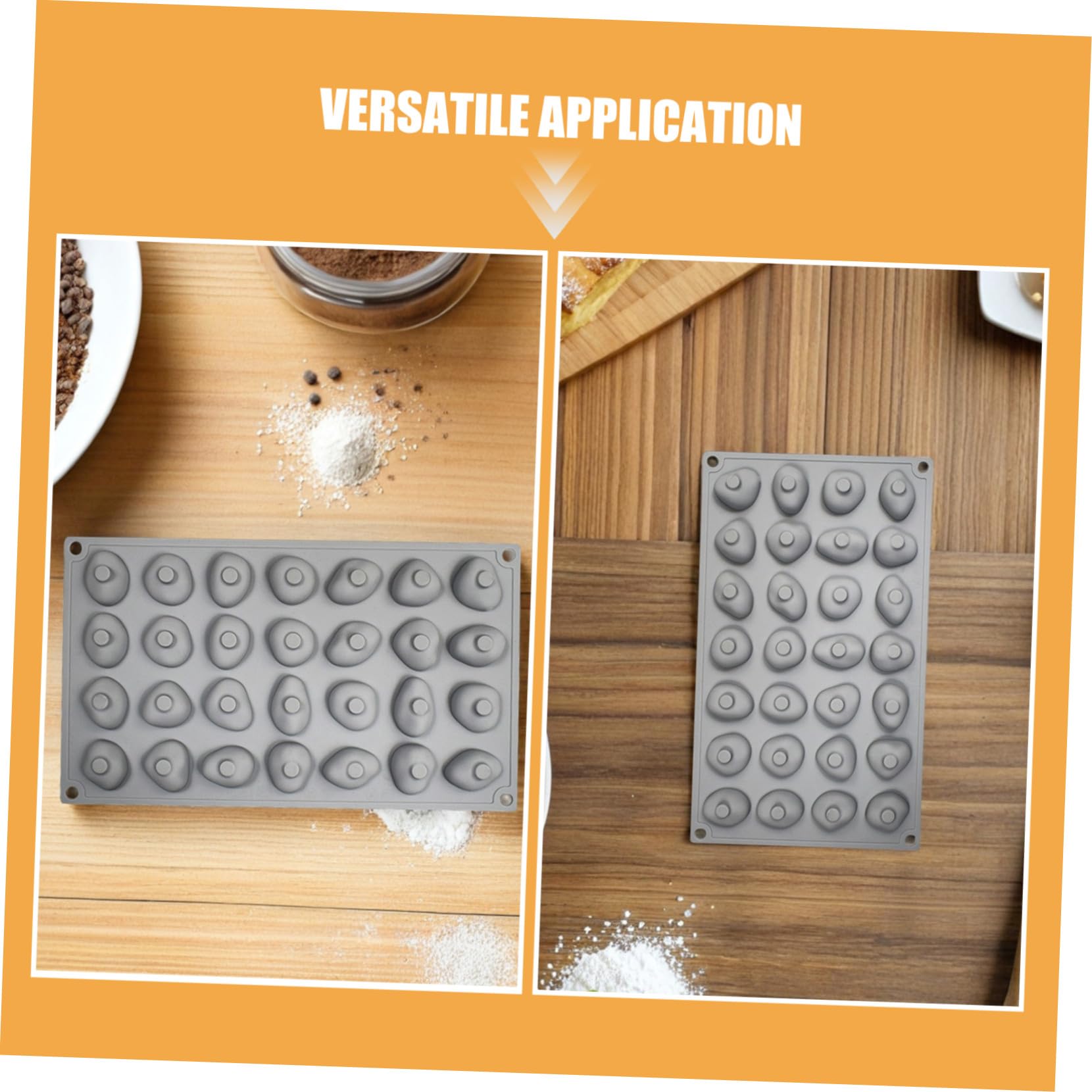 VALICLUD 2pezzi Stampo in Silicone Forma di Pietra Cavità per Cioccolatini Mousse al Cioccolato Biscotti e Decorazioni di Torte Antiaderente e Facile da Pulire