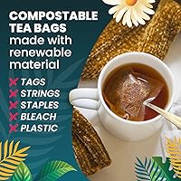 Vista 3 de Cederberg Tea Company Té de hierbas orgánicas Paquete de té único de jengibre y manzanilla 200 bolsas de té
