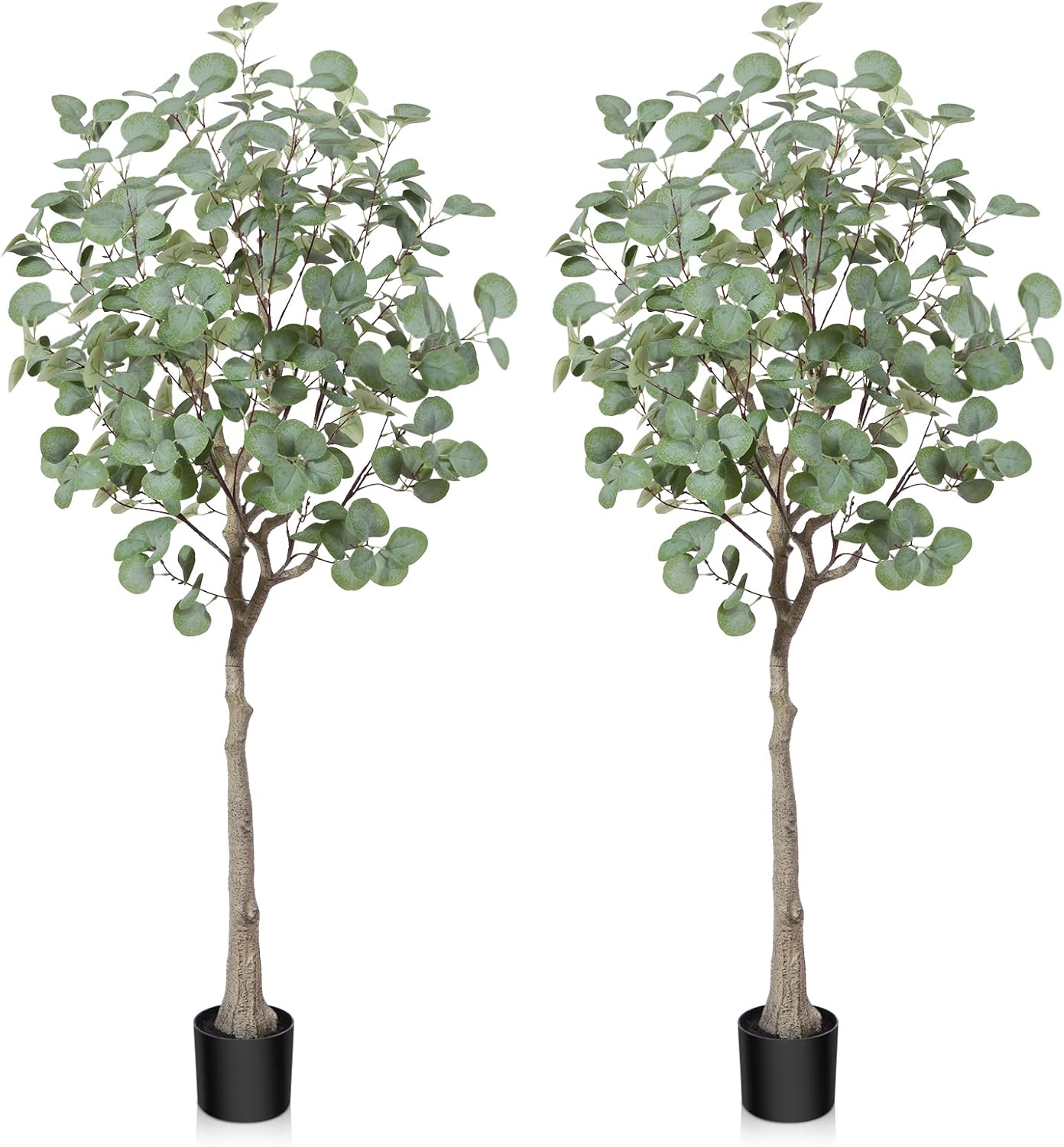 SOGUYI 5ft Artificial Eucalyptus Tree, Fake Eucalyptus Tree
