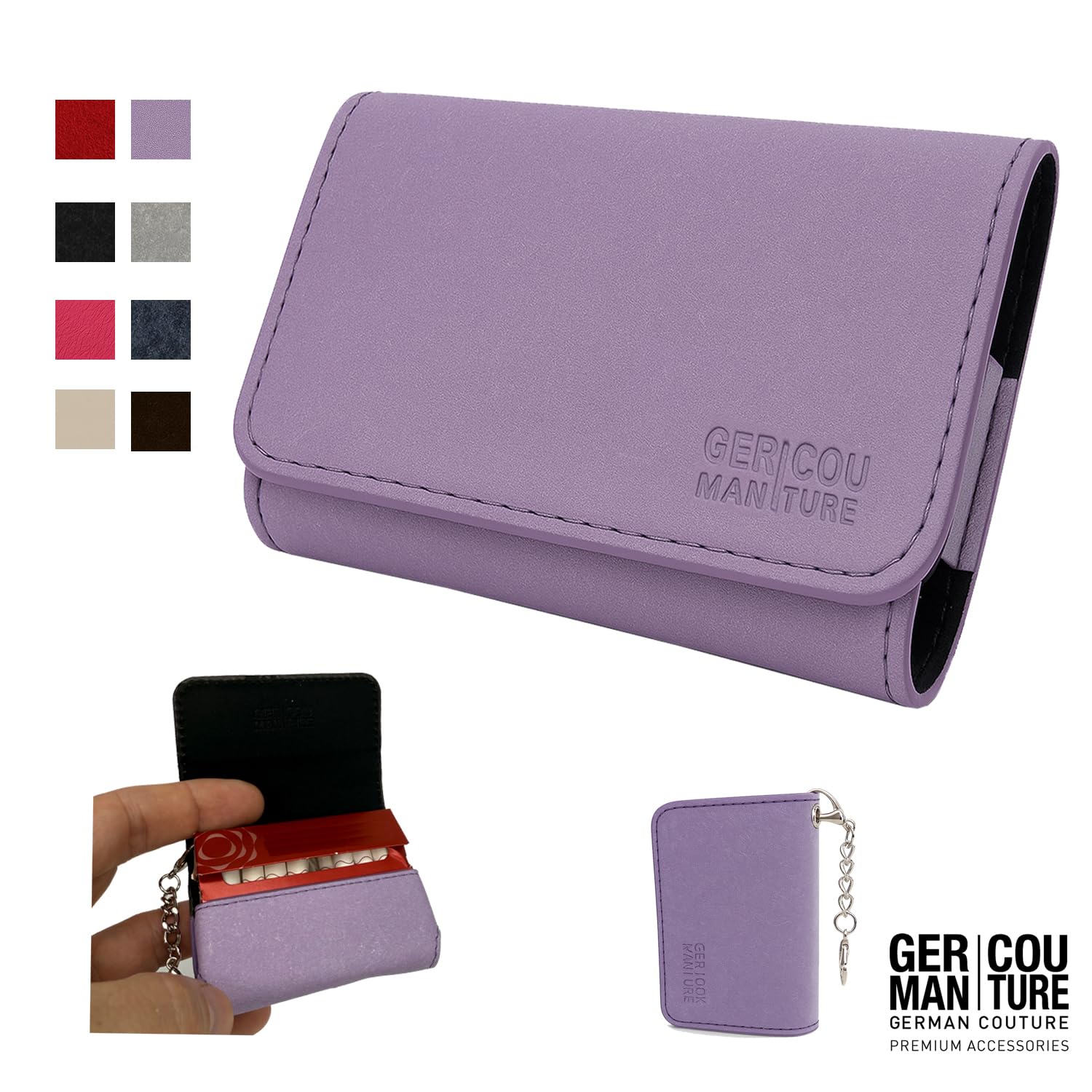 GC German Couture Smart Stickbag Etui kompatybilne z IQOS ILUMA i TEREA, DELIA, HEETS i LEVIA, na patyki tytoniowe i patyki nikotynowe (lila)