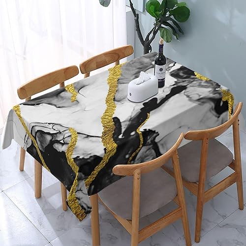 Miniatura 12 de Mantel rectangular moderno con diseño de arte fluido, naranja, azul, degradado, poliéster, impermeable, reutilizable, patrón abstracto de ondas Azul