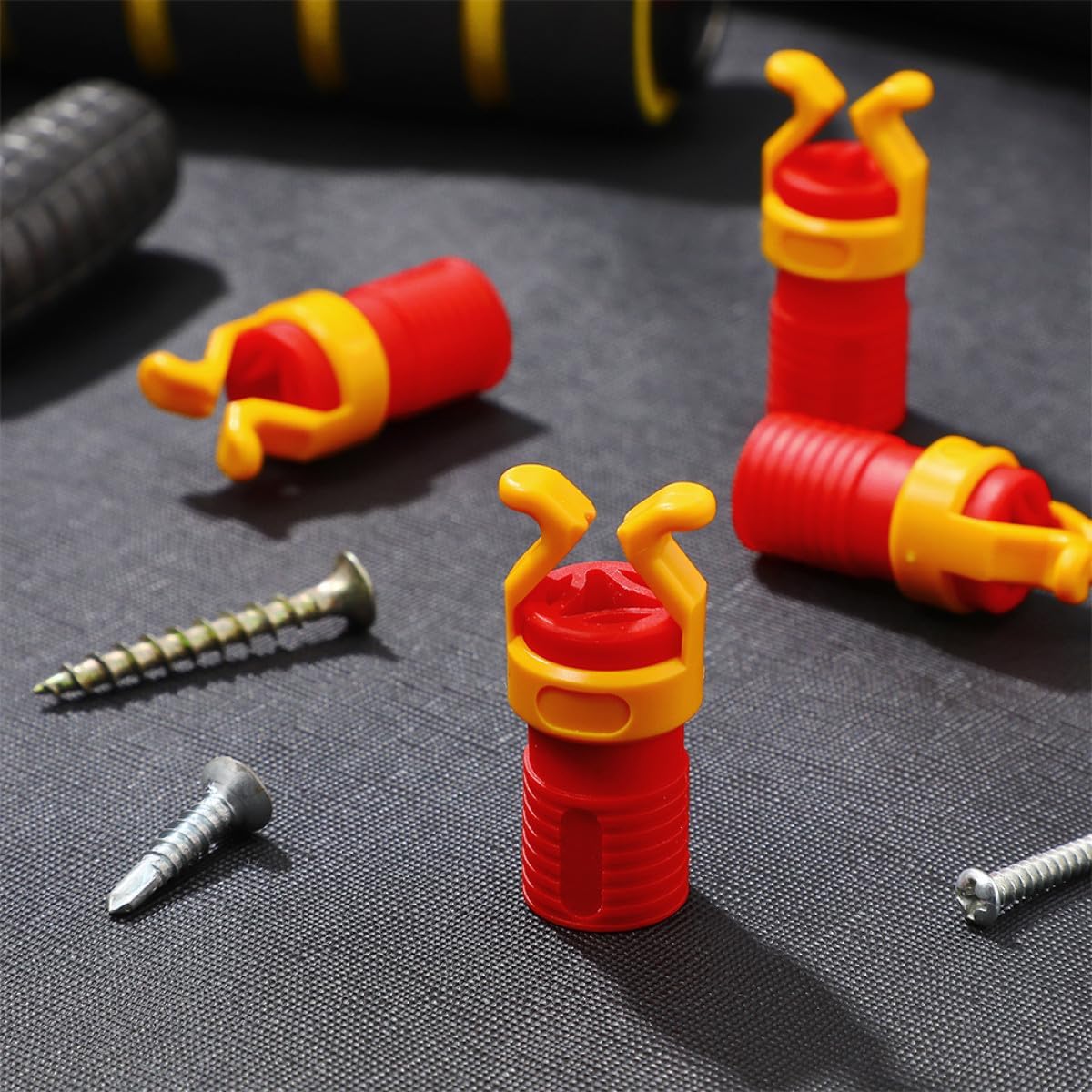 PRETYZOOM 6pcs Abs Plastic Screw Holders Clamp Set with Bit Holders for Impact Driver, Universal Screw Fixing Tools for Woodworking and Cabinet Installation