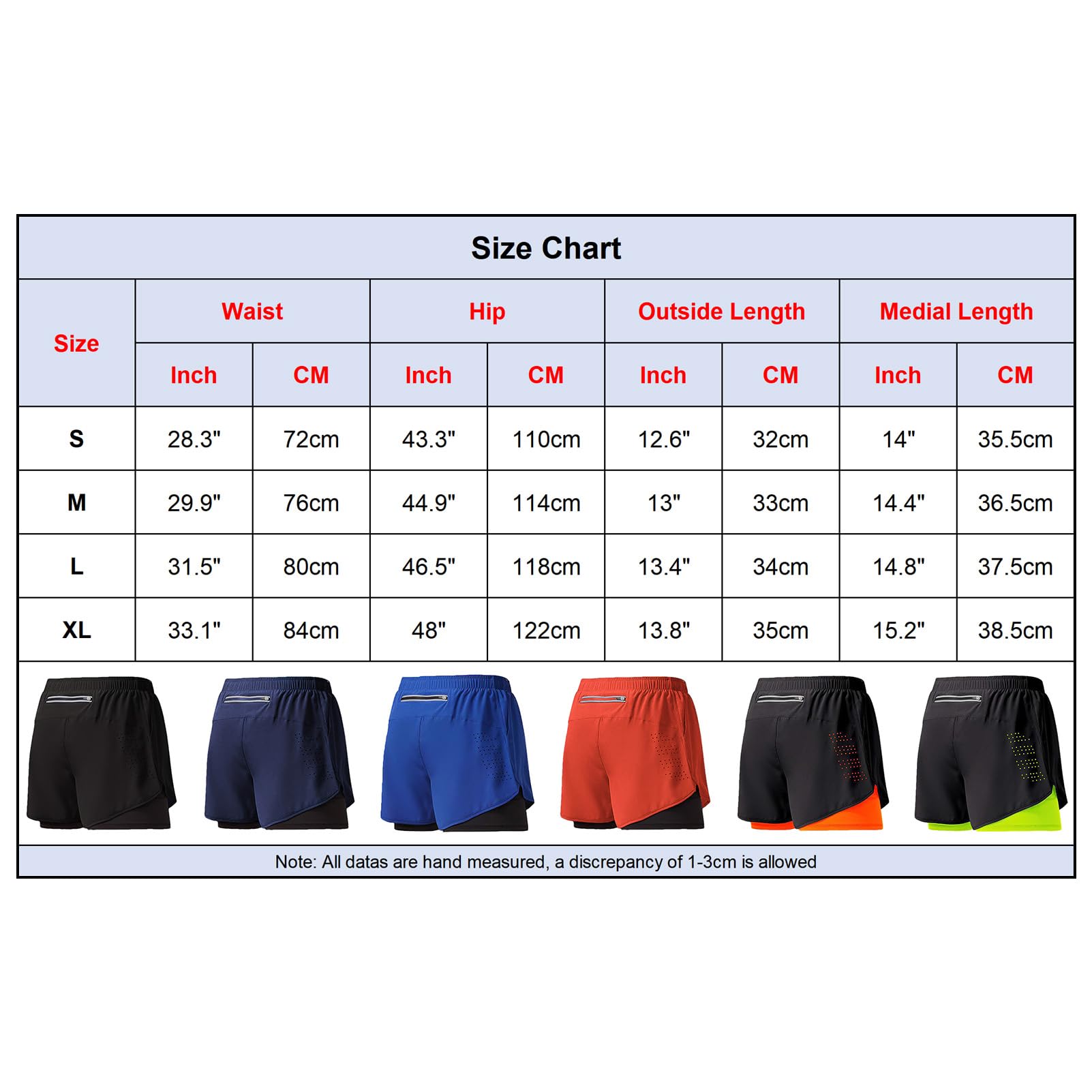 Uomo Pantaloncini da Corsa 2 in 1 Asciugatura Rapida Pantaloncini Sportivi da Palestra Running Tennis con Tasche Telefono