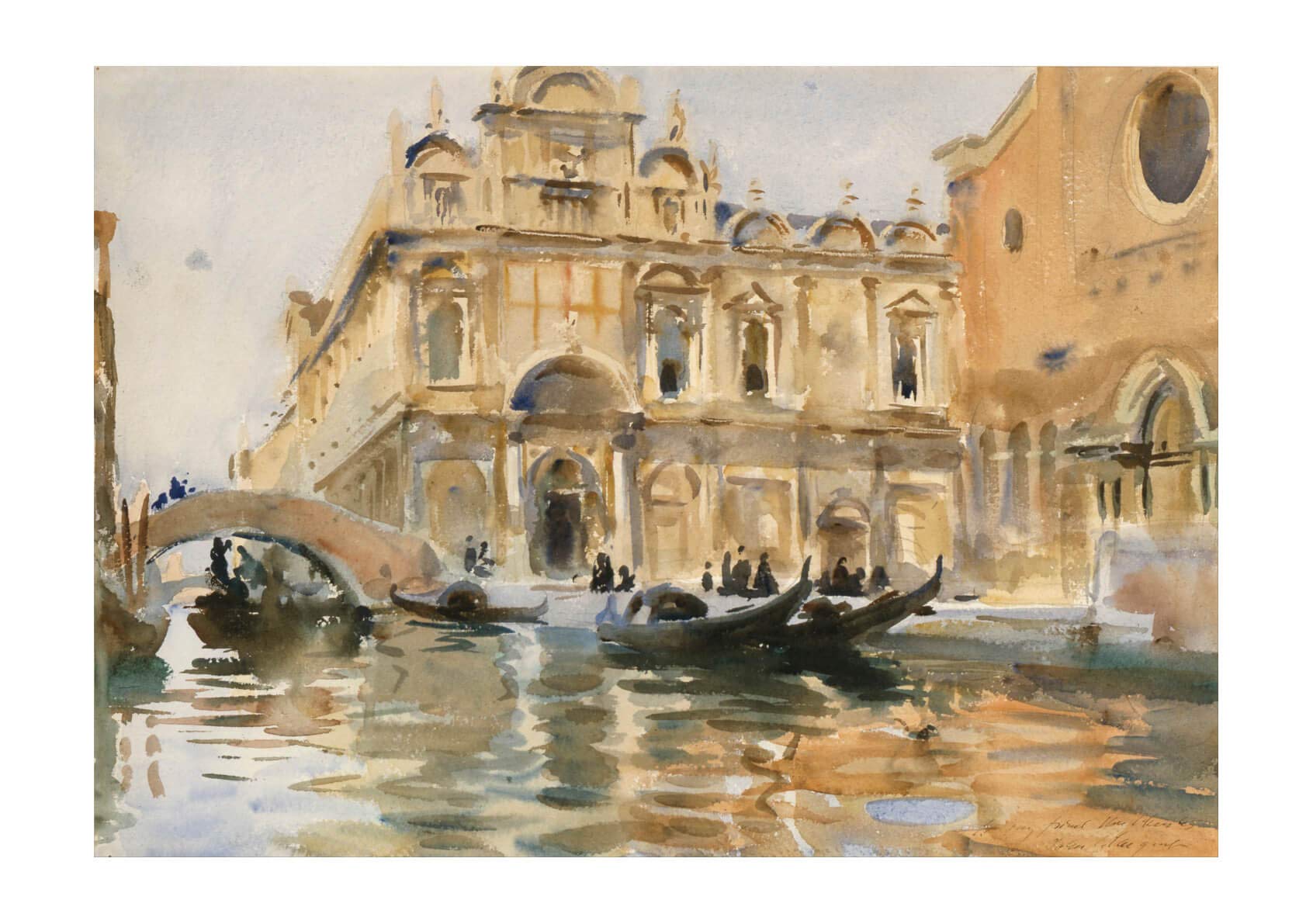 Impression Rio Dei Mendicanti Venice John Singer Sargent grand tableau mural