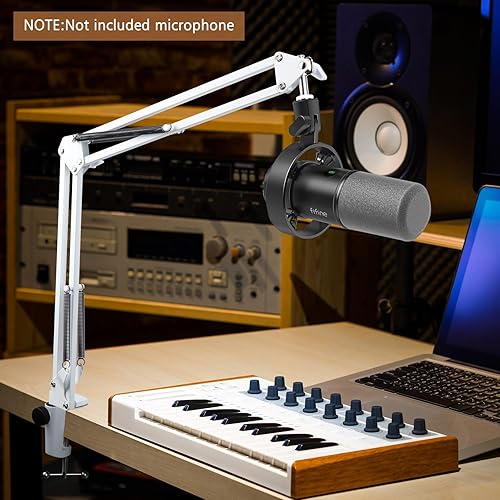 Miniatura 6 de SUNMON Brazo de brazo blanco para Fifine K688 - Brazo de brazo de micrófono compatible con micrófono Fifine, brazo de brazo de micrófono Fifine con