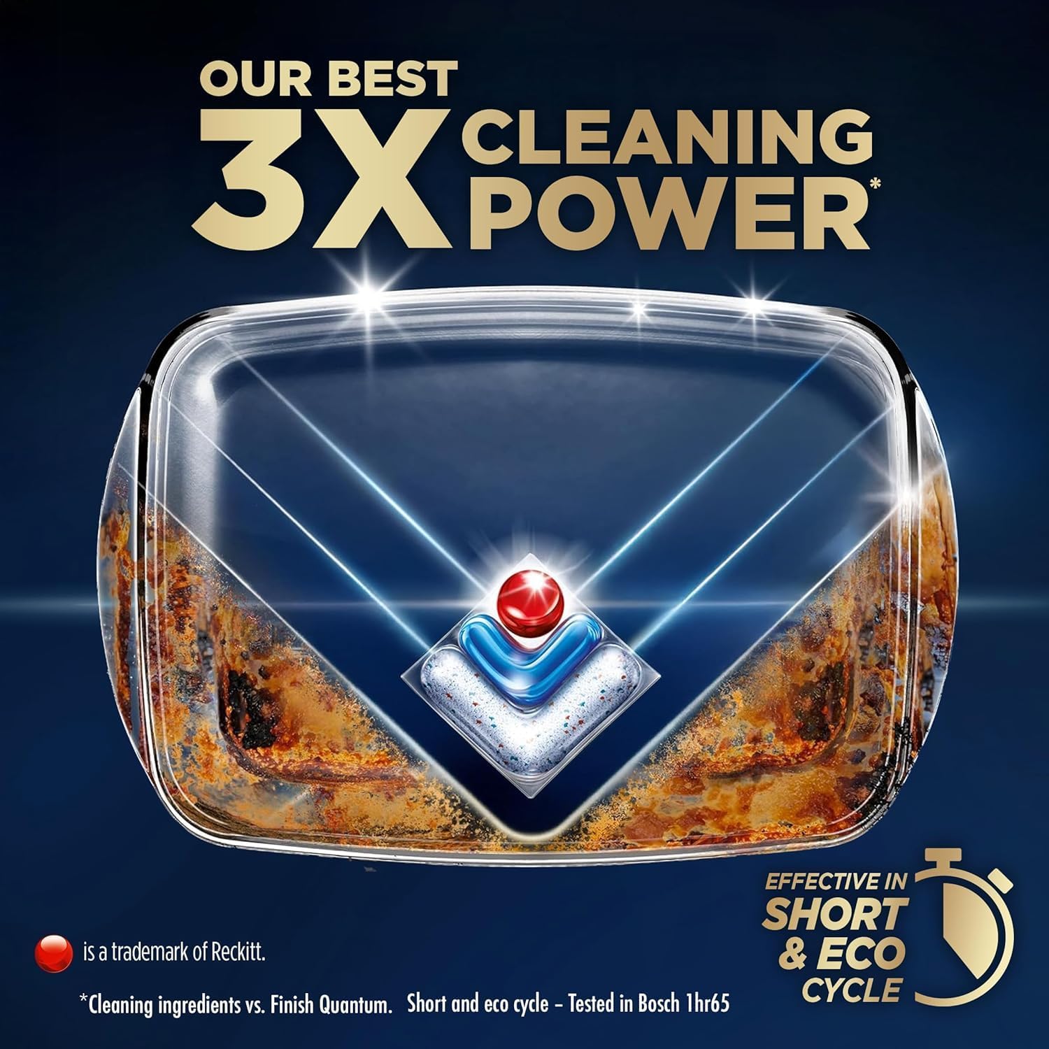 Finish Ultimate Plus Infinity Shine Dishwasher Tablets bulk 73 Dishwasher Tabs + Dishwasher Machine Cleaner Lemon 250ml + Dishwasher Rinse & Shine Aid 400ml, For Drier Glasses and Spot Prevention — image 5