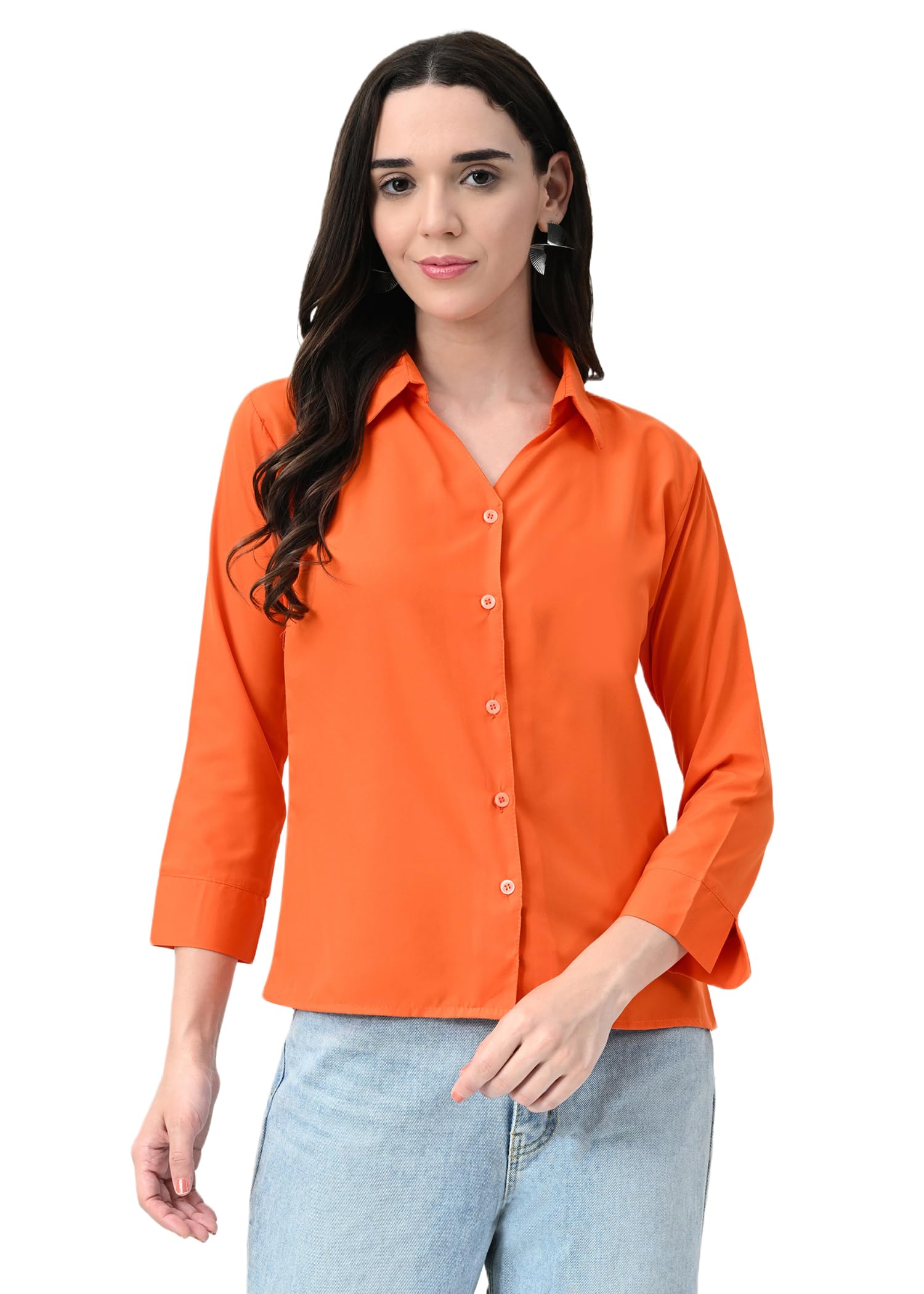 funday fashion Women Casual Regular Fit Solid V Collered Shirt (Pack of 2)-picture-16