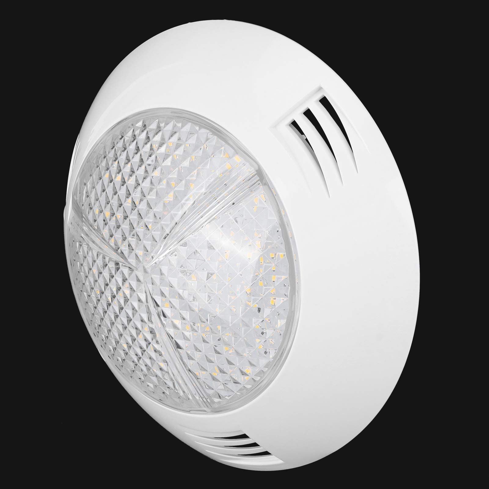Jiawu Basenowa 160LED Podwodna IP68 Wodoodporna 18W AC12V Białe światło do Basenu, Dekoracji Krajobrazu, Oświetlenia Zewnętrznego, Wysokiej Jasności Kąt świecenia 120°, 1500 Lm