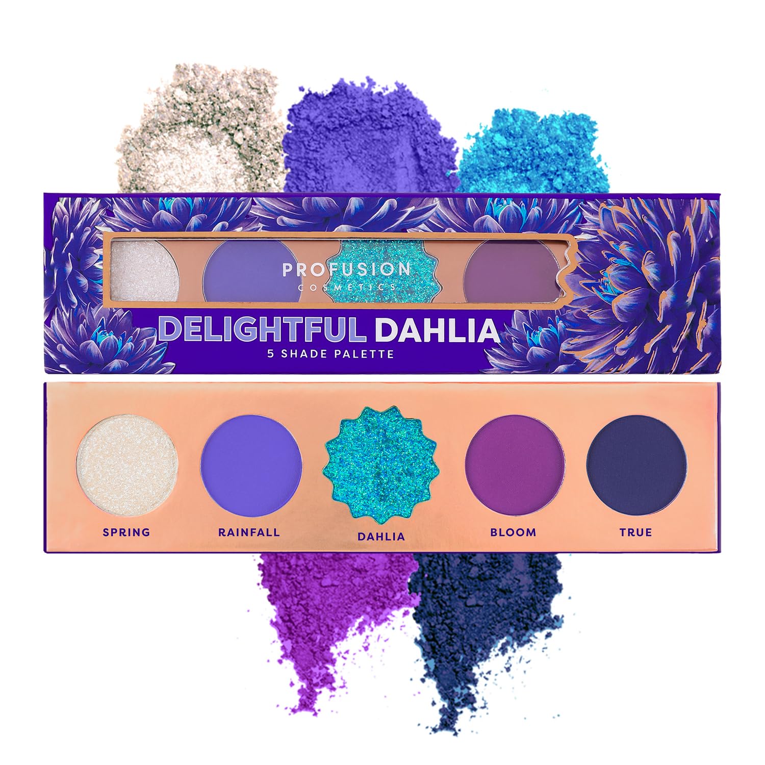 Blooming Hues 5 Shade Eye Shadow Pallete - Delightful Dahlia (4.45 g)
