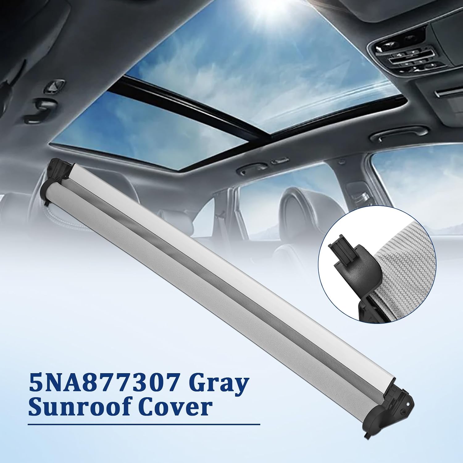 5NA877307SZ5 Sunroof Cover Compatible with Volkswagen Tiguan 2017-2021 for Passat Variant 2015-2021 for Skoda Kodiaq 2017 (Gray)