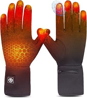 Sun Will elektrische beheizte Handschuhe für Herren Damen,wiederaufladbar beheizbare Winter Handschuhe für Outdoor Fahrrad Motorad Ski Snowdoard Jagd
