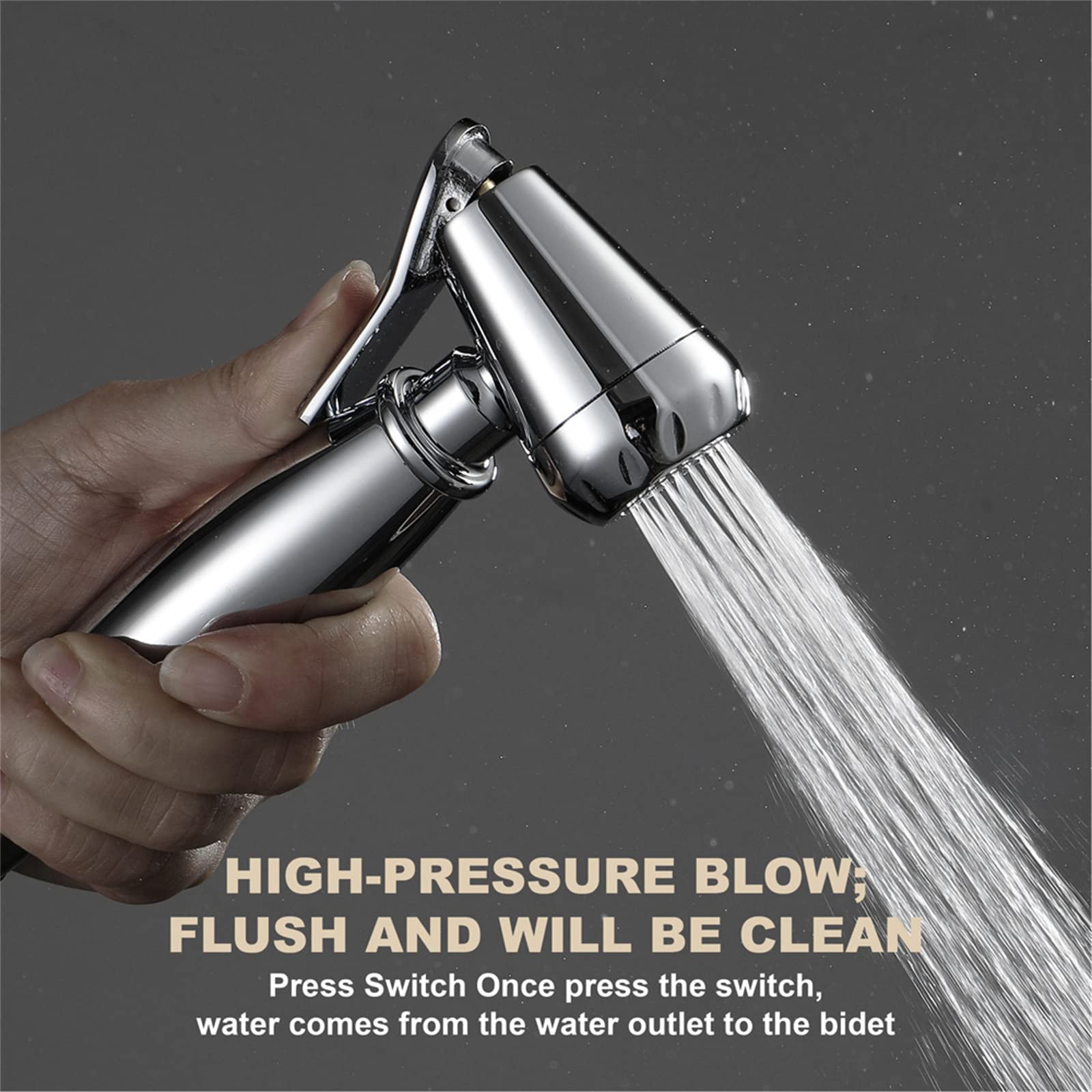 Douchette WC, Laiton Douchette Toilette WC Multifonctionnel Bidet Toilette Haute Pression Pulvérisateurs de Bidet à Main Portable Kit Hygiene WC pour Hygiène Personnelle
