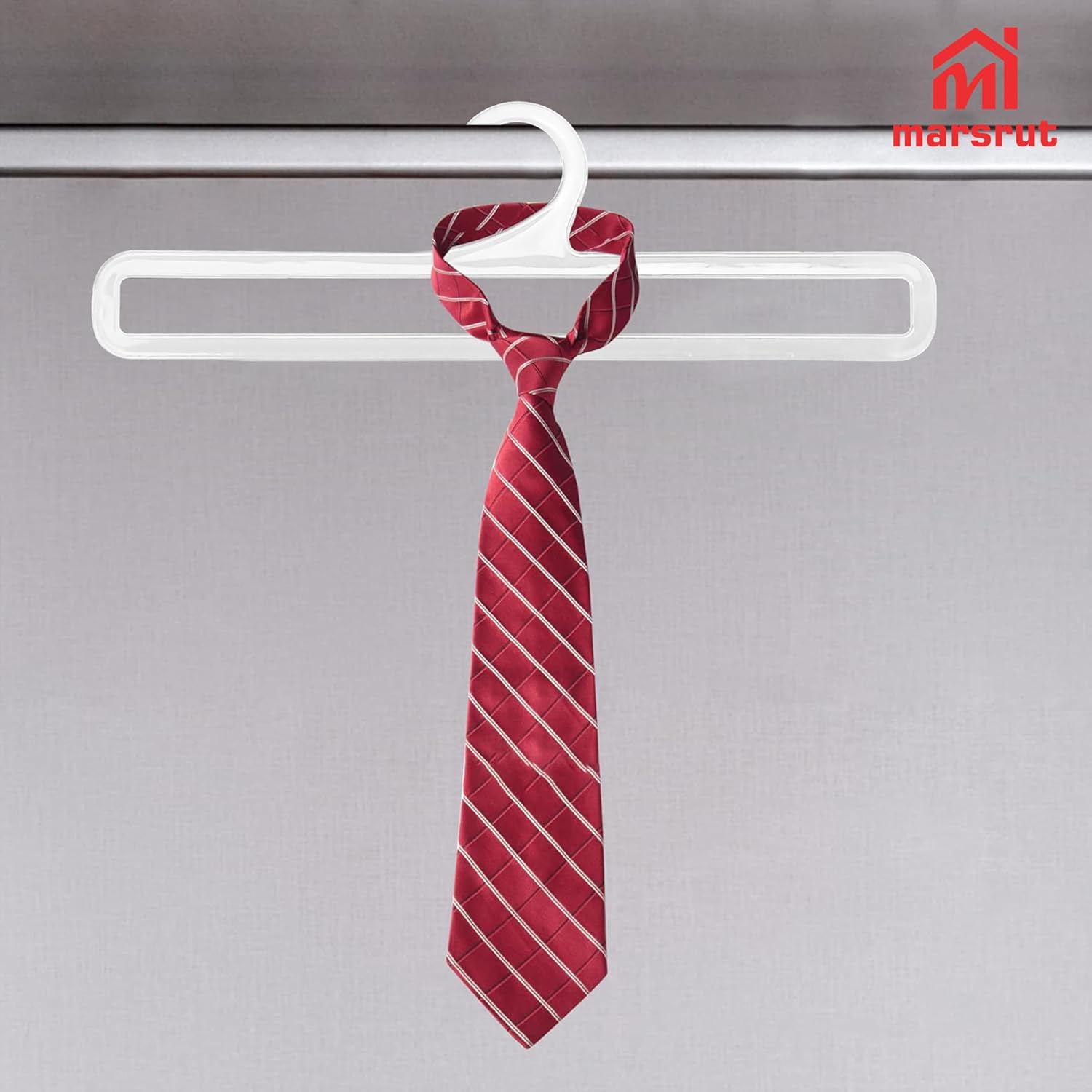 50 Packs Tea Towel Display Hanger, 10.7" Long Multifunctional Plastic Hangers Storage Racks for Hanging Storing Legging Sock Scarf Clothes Retail Wardrobe Ties Shawls Rings Belts Scarves - White