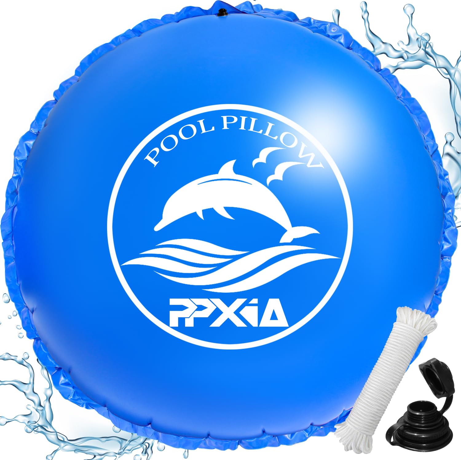 Poolkissen Winter Rund 4m Luftkissen Pool Kissen überwinterung XXL Pool Winterkissen mit Doppelnaht bis -25°C, Doppelt Abgedichtetes Ventil, 0.4mm Dickes PVC für Poolabdeckung Winter