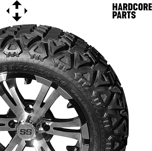 Miniatura 3 de Hardcore Parts Kit de elevación de suspensión de doble brazo en A de 6 pulgadas para carrito de golf PRECEDEDENTES (2004+) con ruedas 'vampiro