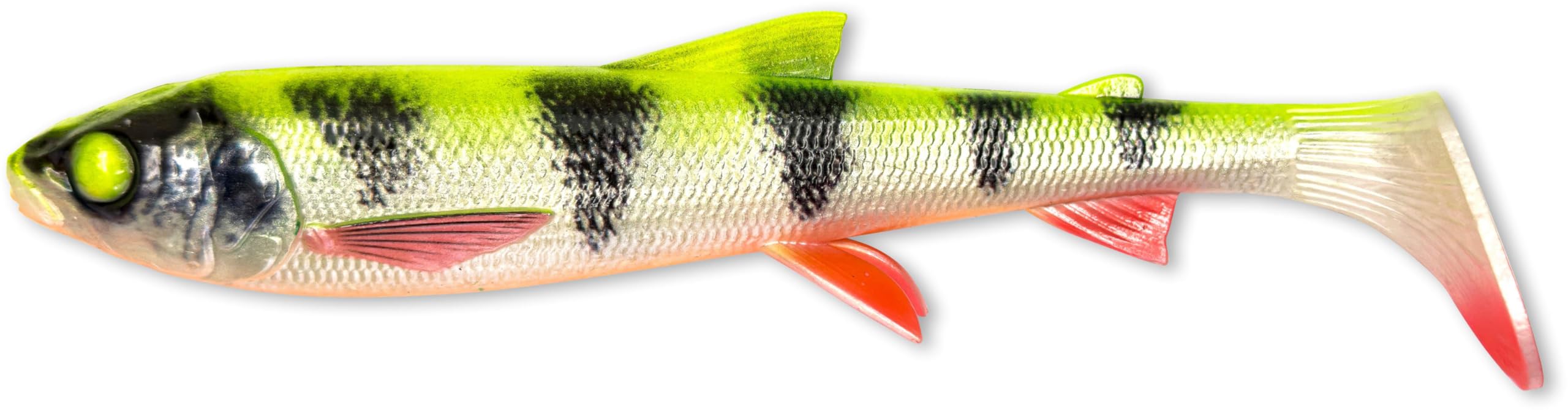 Savage Gear Whitefish Shad 3D Rubber Fish, Colour: Tiger Lemon, Length/Weight/Content: 20 cm/62 g/1 Piece