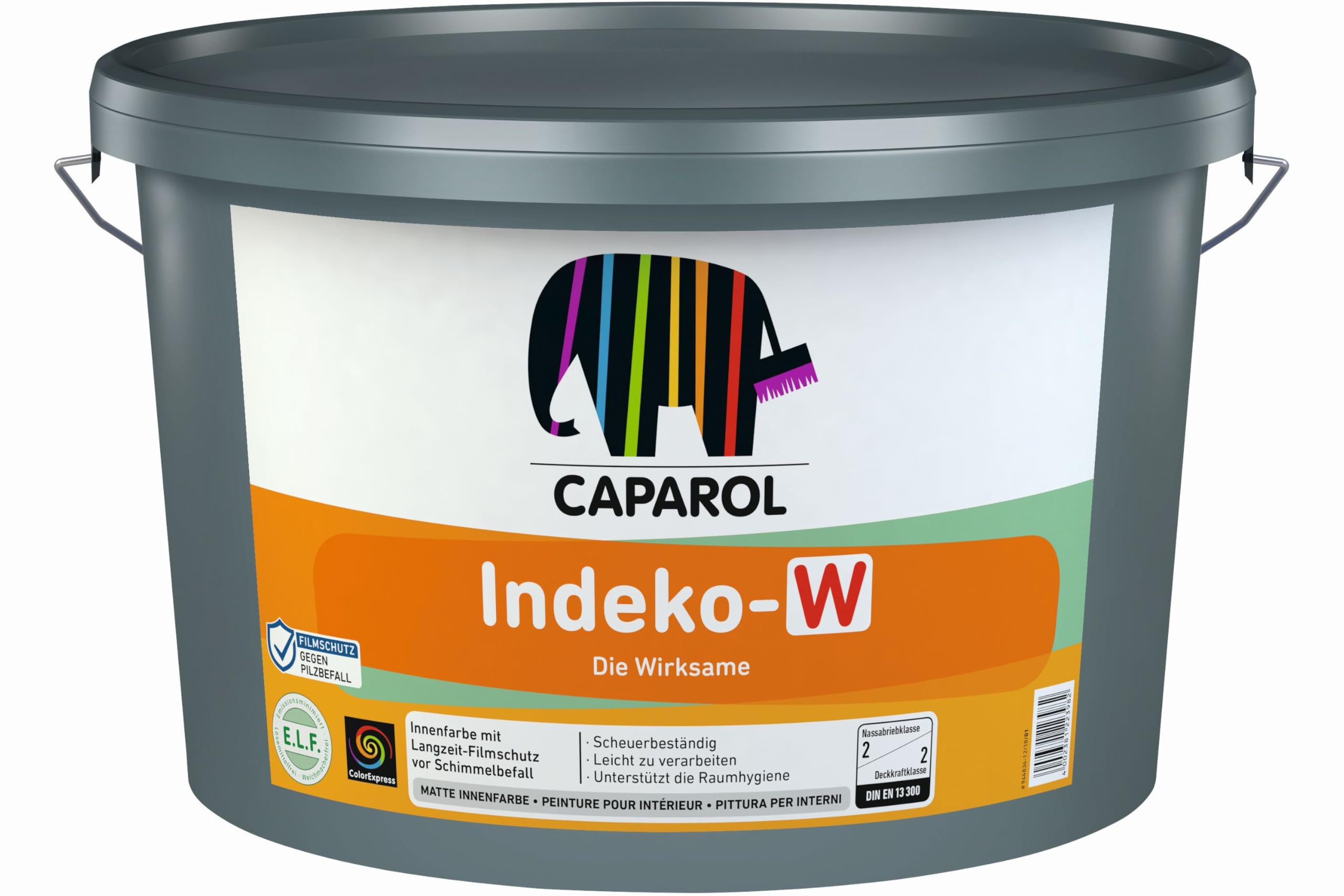 Caparol Anti-Schimmel Farbe Indeko W - weiß 2,5 Liter All in One Set inklusive Schimmelentferner, sdw-tools Rührholz und Nitrilhandschuhe