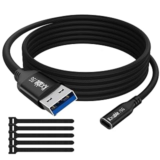 USB Male to USB C Female Cable 3 FT, Unidirectional USB 3.0 to Type-C Extension Cable, 5Gbps, 3A Fast Charging, Type-C Double-sided 5G, for Laptop, PC, Flash Disk, Power Bank, U Disk, Charger and More - Amazon product rated Grade A