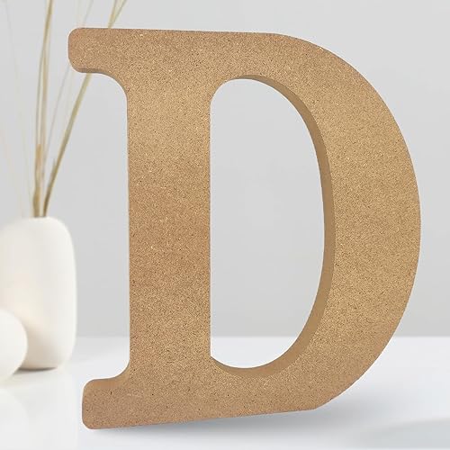 Miniatura 8 de AOCEAN Letras de madera diseñables de 8 pulgadas, letras de madera sin terminar para decoración de pared, letras decorativas de pie, rebanadas,
