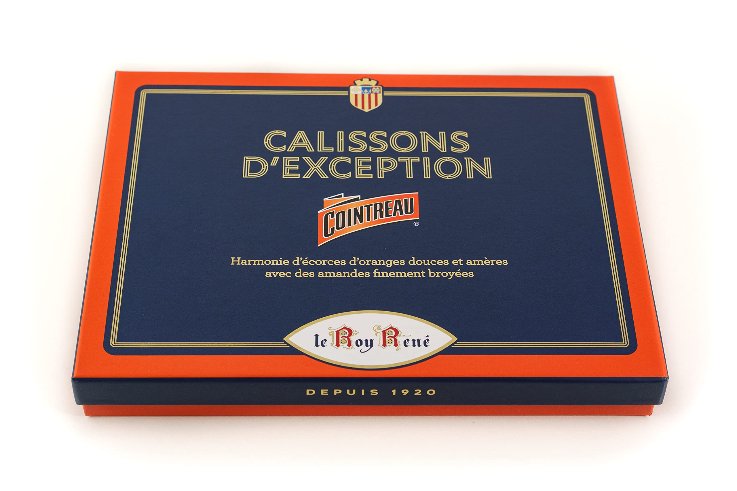 LE ROY RENÉ Epicerie Fine - Boite rectangle de 20 Calissons d'Aix, calissons d’exception au Cointreau 200g.