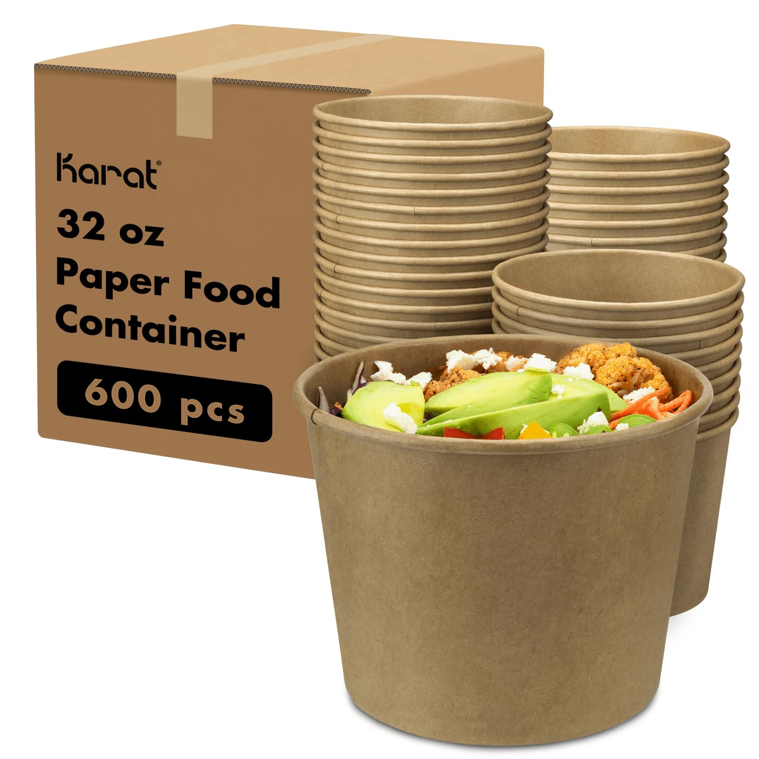 Karat Kraft Brown / 32 oz / Classic Food Storage Containers