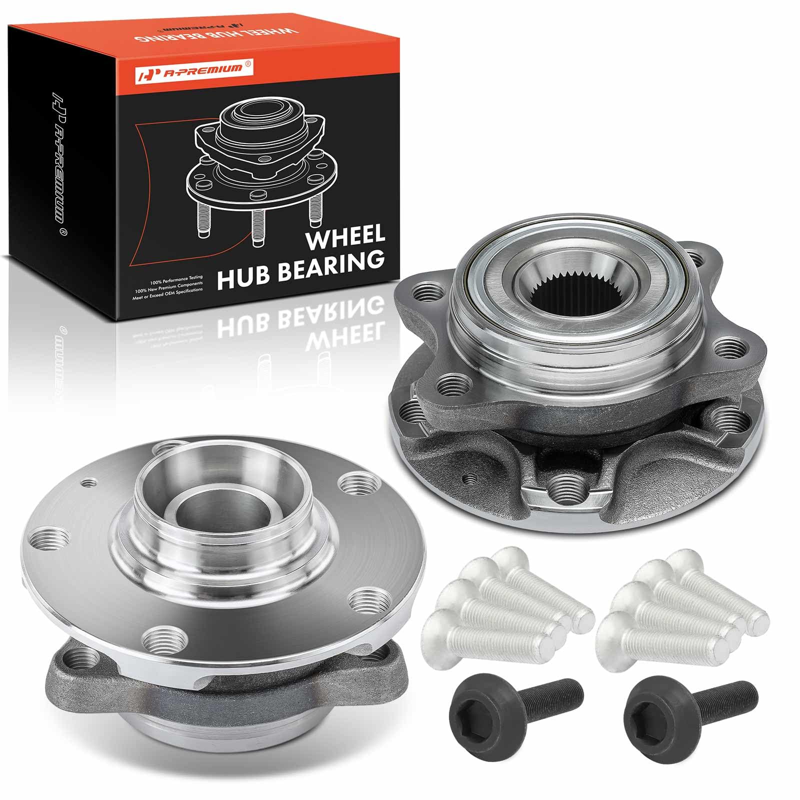 Frankberg 2x Radnabe Radlagersatz Vorderachse Kompatibel mit A4 8E2 8EC A4 Avant 8D5 8E5 8ED A4 Cabriolet 8H7 8HE A6 4B2 Exeo P.a.s.s.a.t Variant Replace# 8E0498625B