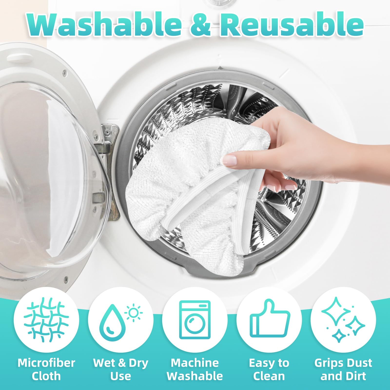 Paquete de 10 paños de microfibra para inyección de vapor de mano, accesorios de limpieza a vapor, reutilizables, lavables, compatibles con Steam Shot, Wagner, McCulloch