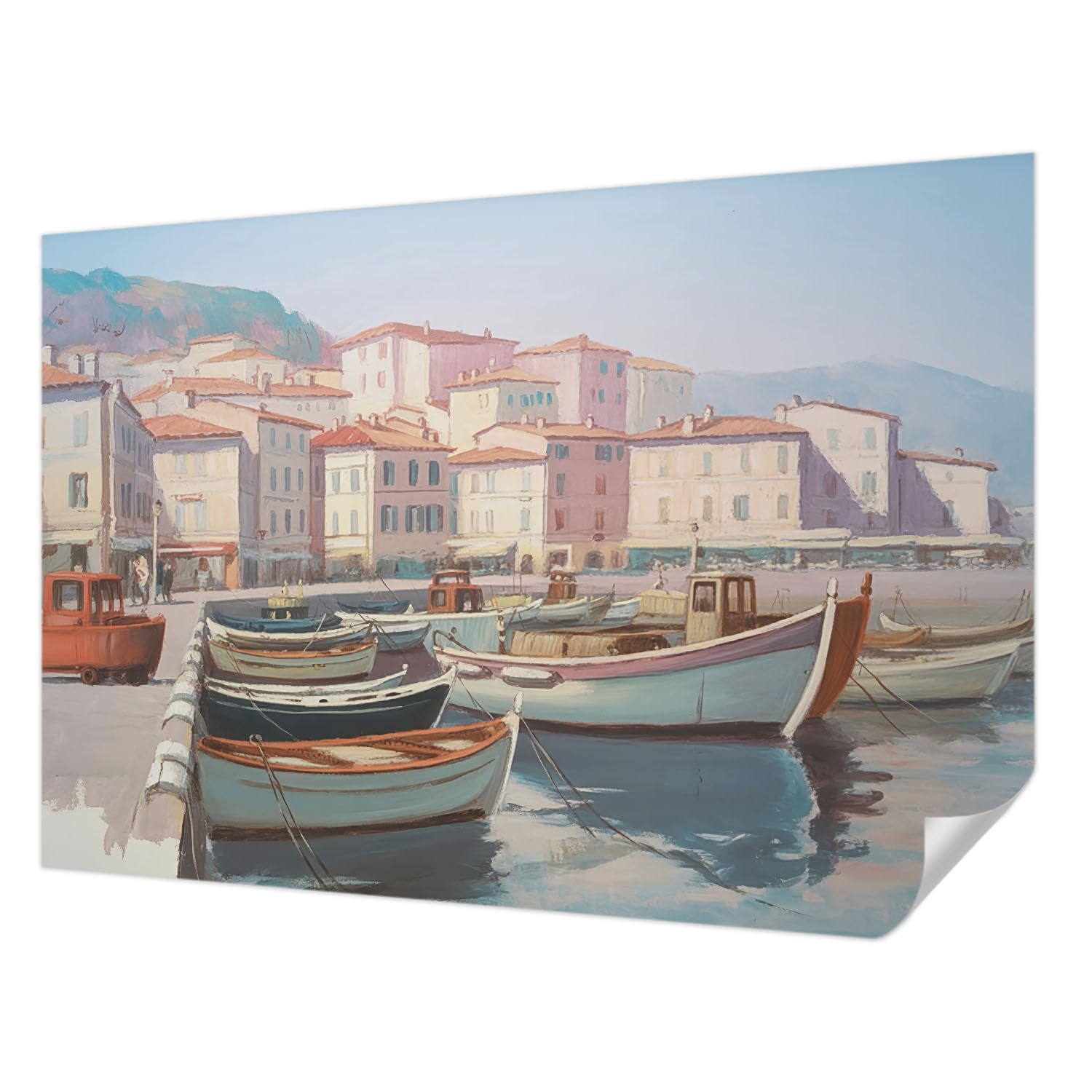 Revêtement mural autocollant 152x104 cm havre de mer pour salon moderne