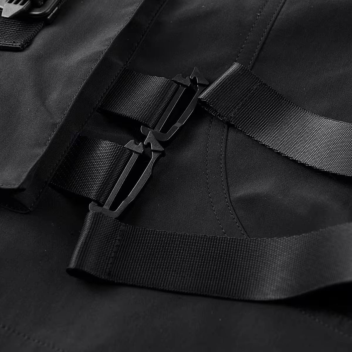 Multi Pocket Tactical Cargo Shorts for Men Summer Knee Length Hip Hop Streetwear