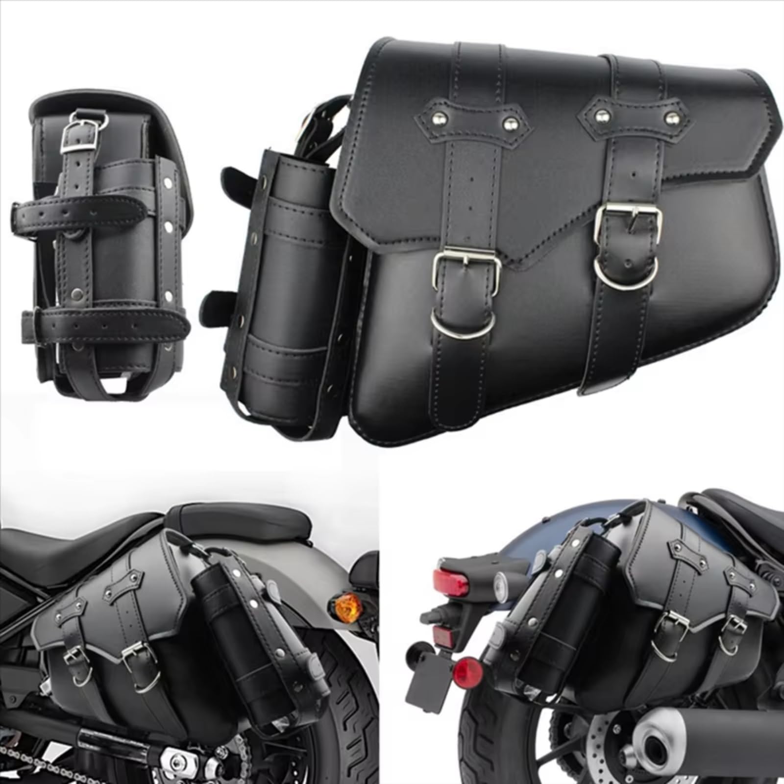Bolsa Motocicleta Bolsa Lateral Modificada Para Motocicleta Universal R2 Crucero Para Coche Para Prince Herramientas Colgante Con Botella Agua