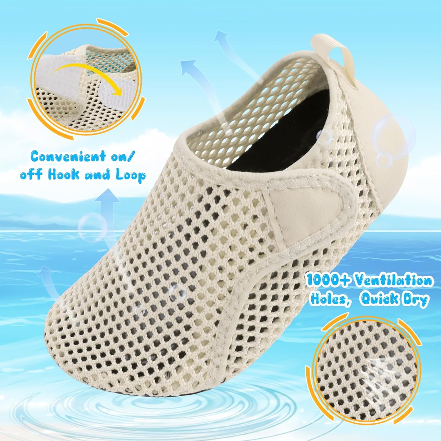 Besroad Kids Water Shoes Girls Boys Quick Dry Aqua Socks Barefoot Non Slip Beach Swim Surf Shoes - Image 3