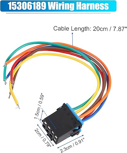 Miniatura 7 de X AUTOHAUX Conector de arnés de cableado de control de velocidad del ventilador del calentador de CA para Chevrolet Tahoe Silverado 2500 C1500 C2500