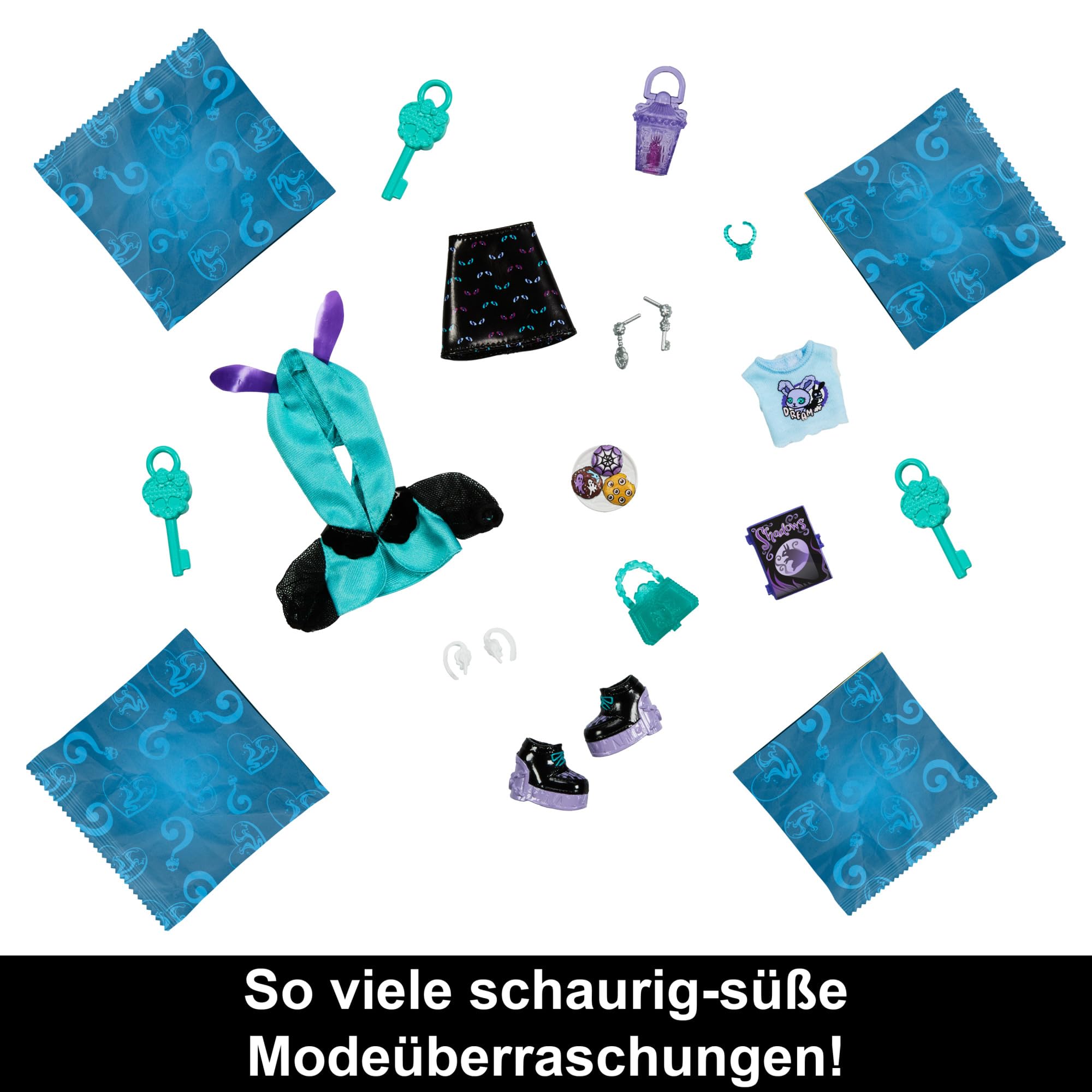 Monster High Skulltimate Secrets Twyla-Puppe - Neon Frights Modeüberraschungen, leuchtende Accessoires, Color-Reveal-Schlüssel, für Kinder ab 6 Jahren, HNF82