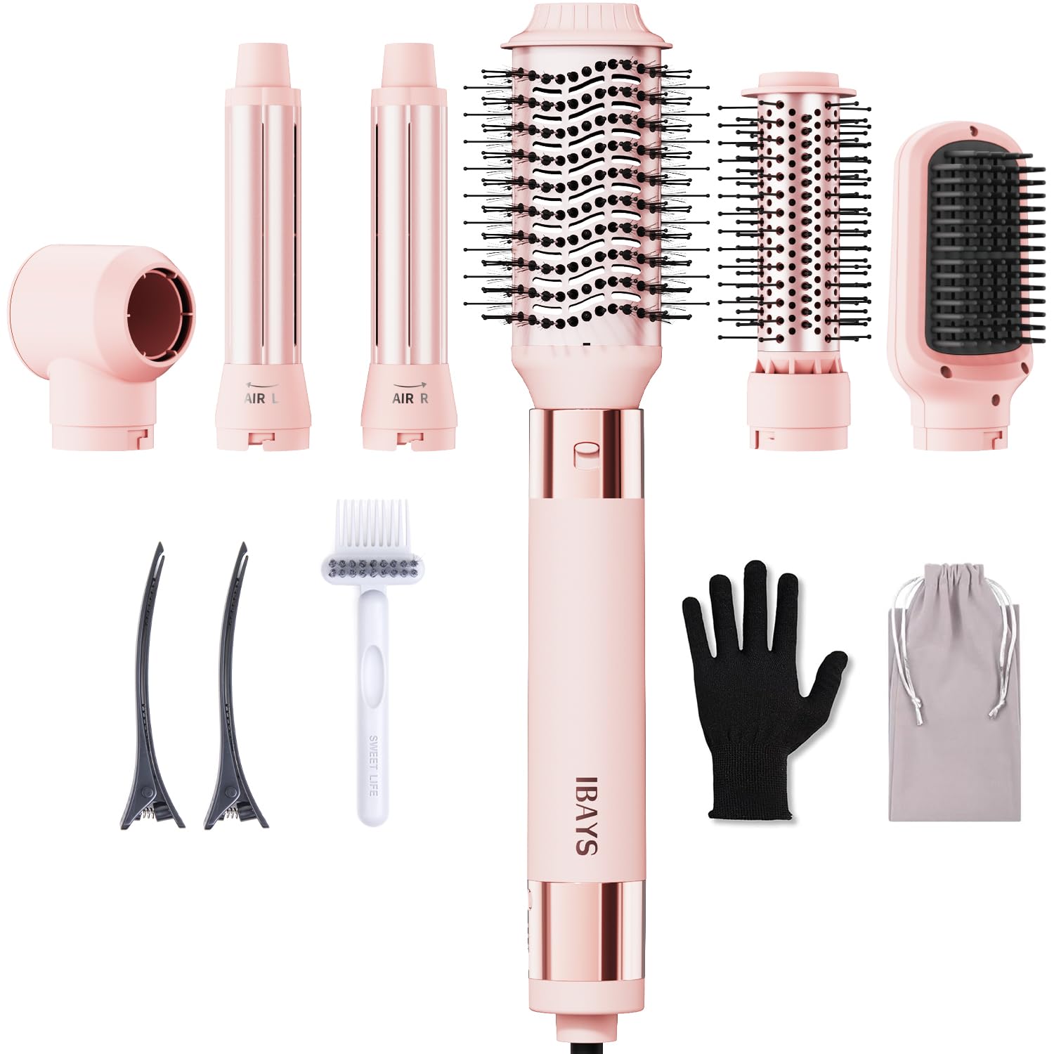 IBAYS 6 in 1 Air Multi-Styler & Hair Dryer Brush with Auto-Wrap Curlers | 110,000 RPM High-Speed Blow Dryer with Negativ — beauty deal on Shopping With Noya