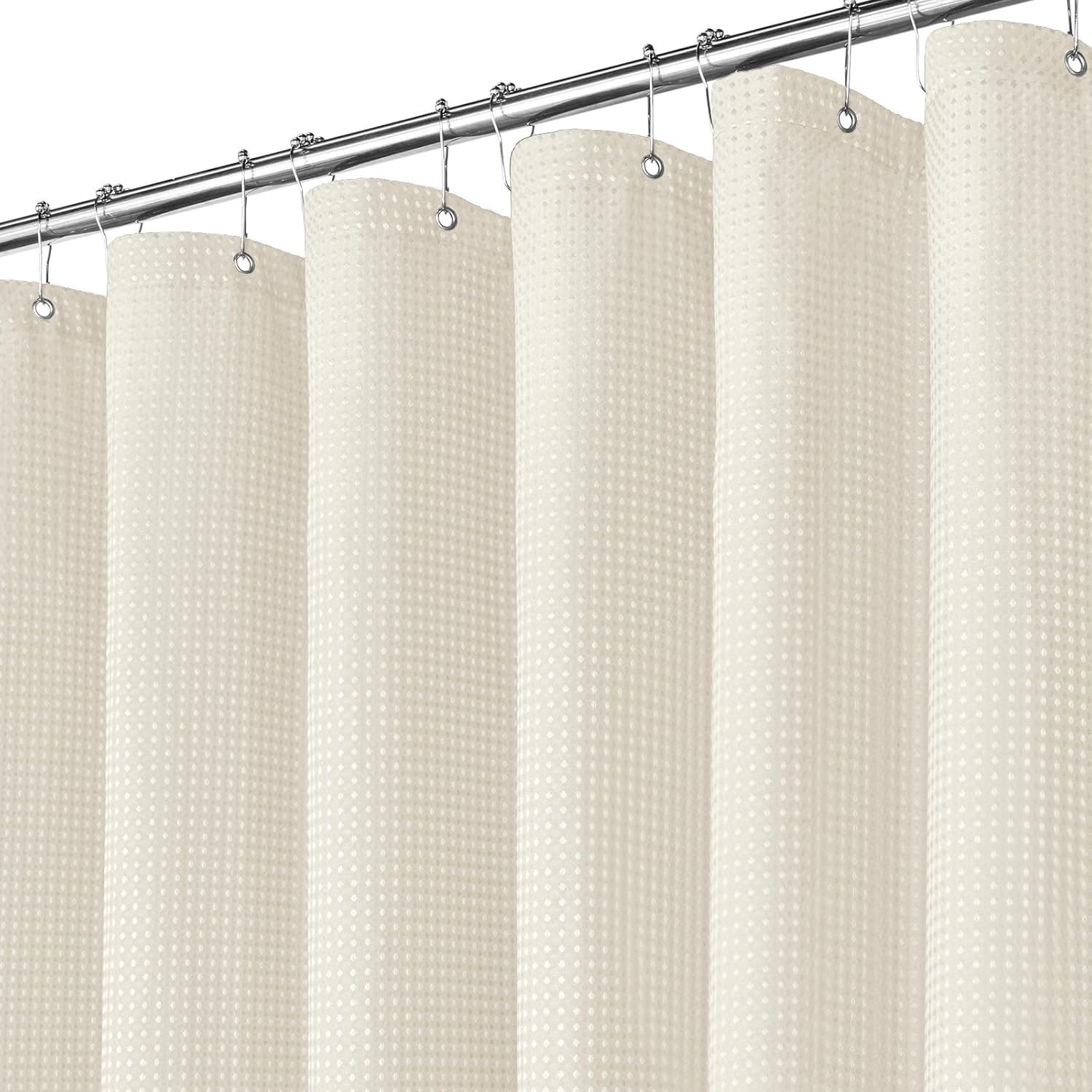 INHOUSOLU HOME DÉCOR Inhousolu Home Decor Luxurious Shower Curtain Heavy Duty Waffle Weave 230 Gsm Water Repellent Machine Washable from B&Q