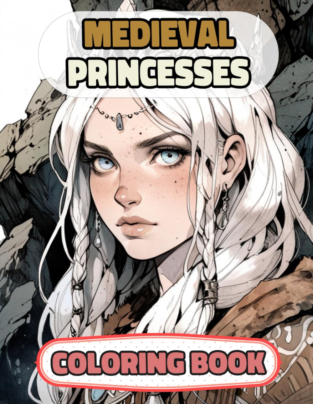Medieval Princesses Coloring Book: Colouring Pages Of Queens Royal Women Warrior Girl Castle Palace Knight Noble Lady Kingdom Imperial Majesty Empress ... Mindfulness | For Kids Adult Teen Senior