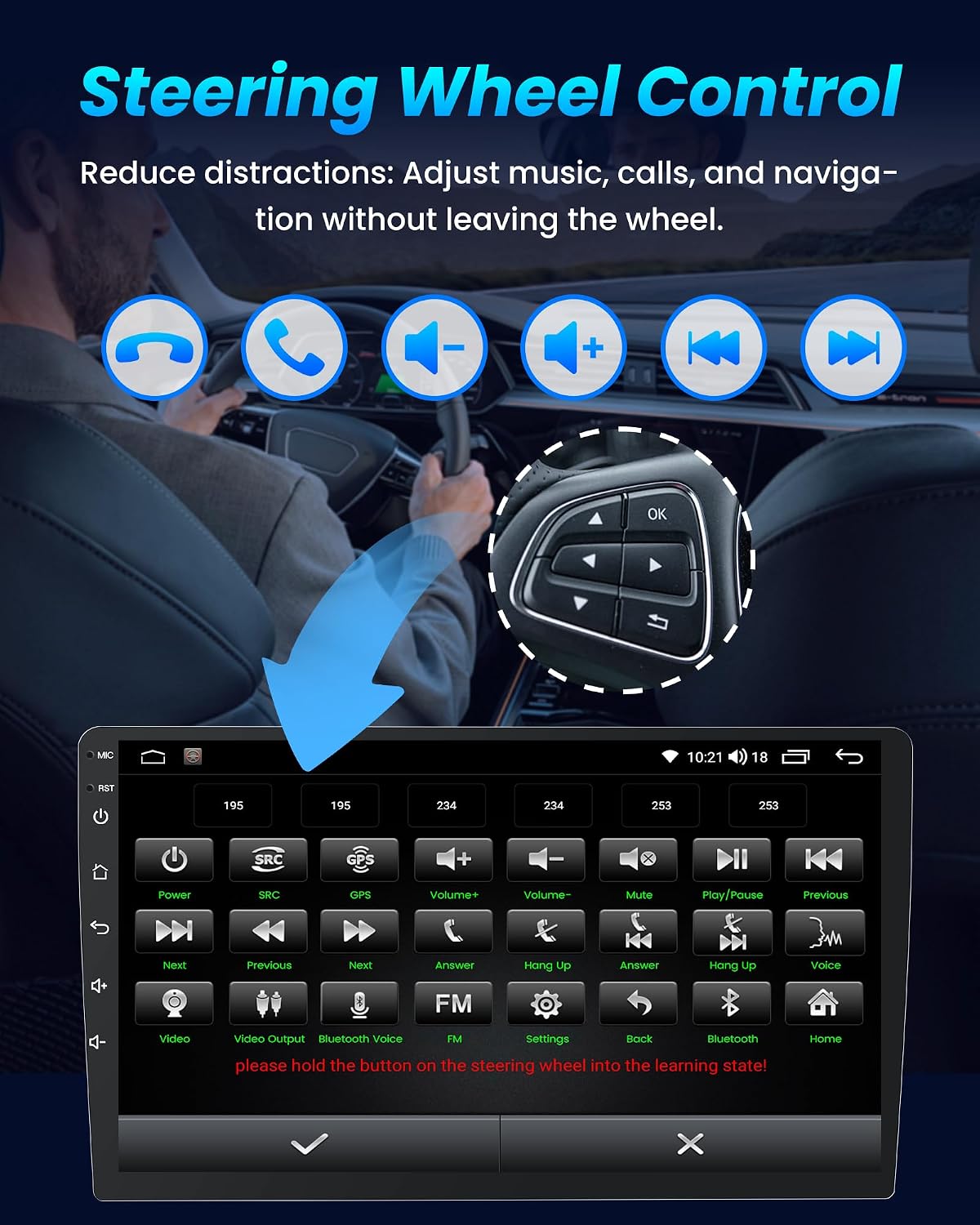 [4Core+64GB] Car Radio for Dodge Grand Caravan 2011-2020-9" HD Touch Screen with Wireless CarPlay/Android Auto BT5.0 GPS SWC WiFi