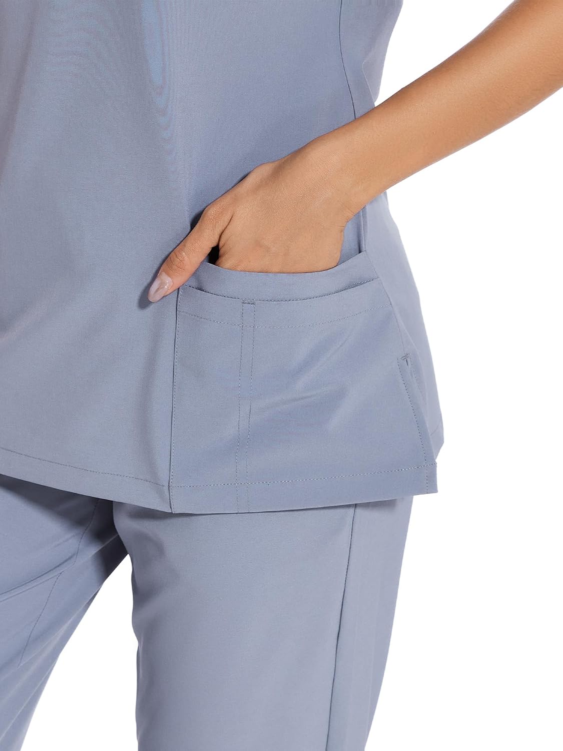COZYFIT Scrubs for Women Set - Stretch V-Neck Scrub Top & Jogger Pant with 8 Pockets COZY SCRUBS - Image 5